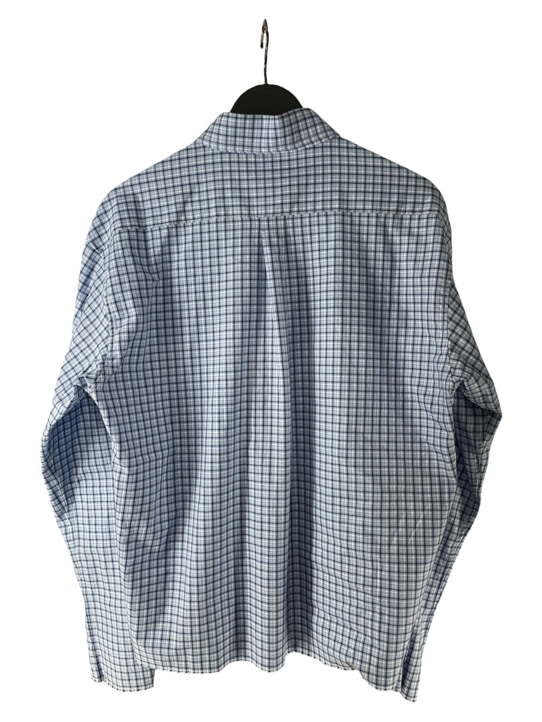 MIU MIU/Shirt/44/Cotton/BLU/Hombre Check/CHECK EMBROIDERED BUTTON DOWN view 2