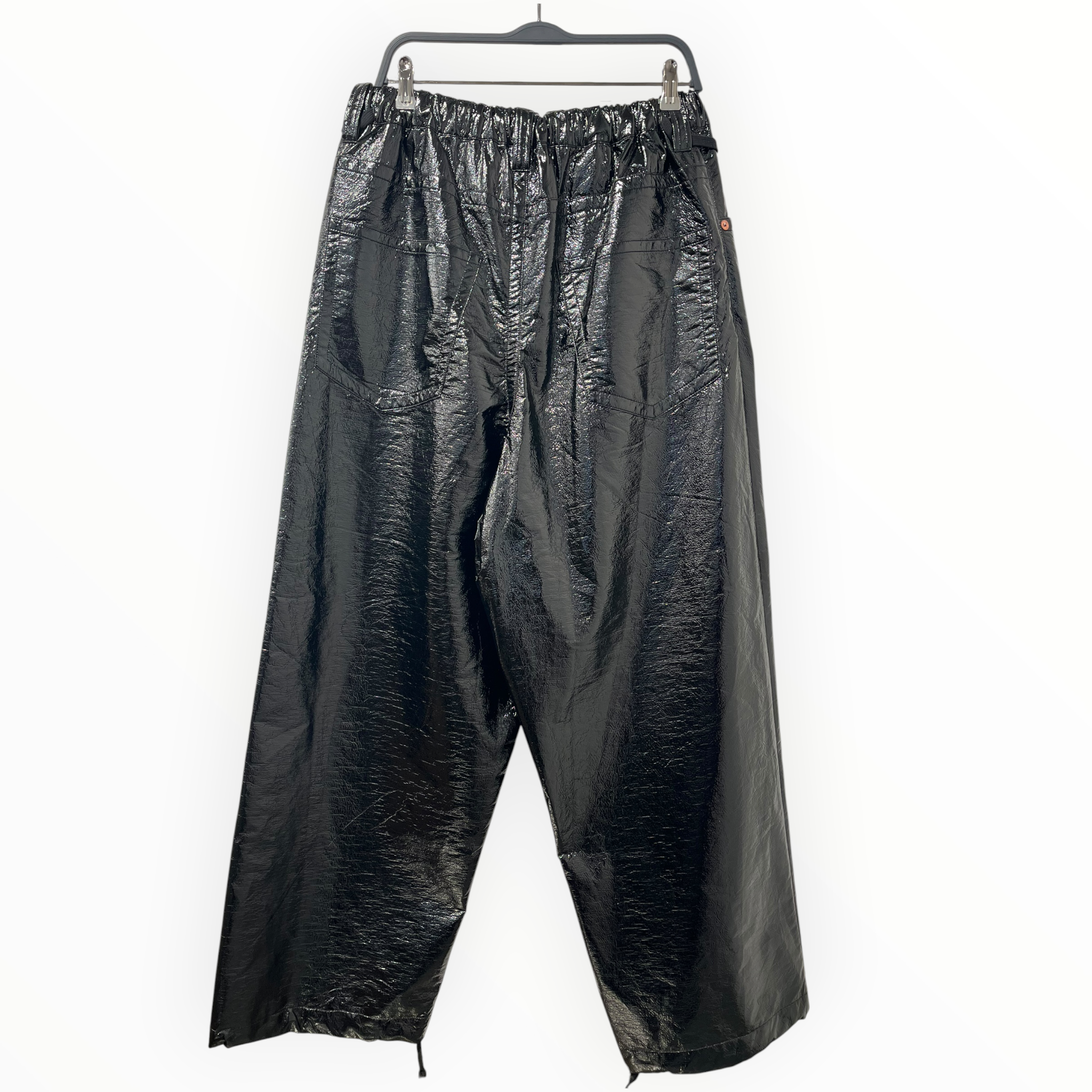 MIHARA YASUHIRO/Pants/48/Faux Leather/BLK/2025 PATENT LEATHER BAGGY PANT view 2