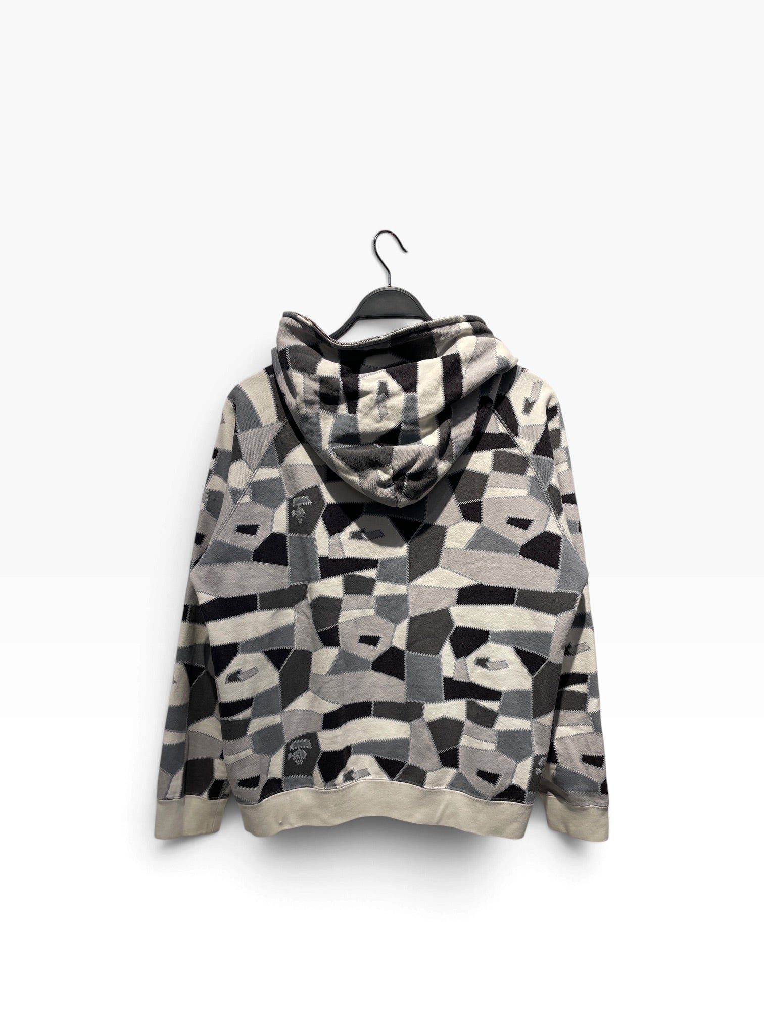 A BATHING APE/Zip Up Hoodie/M/Cotton/WHT/APE STITCH view 2
