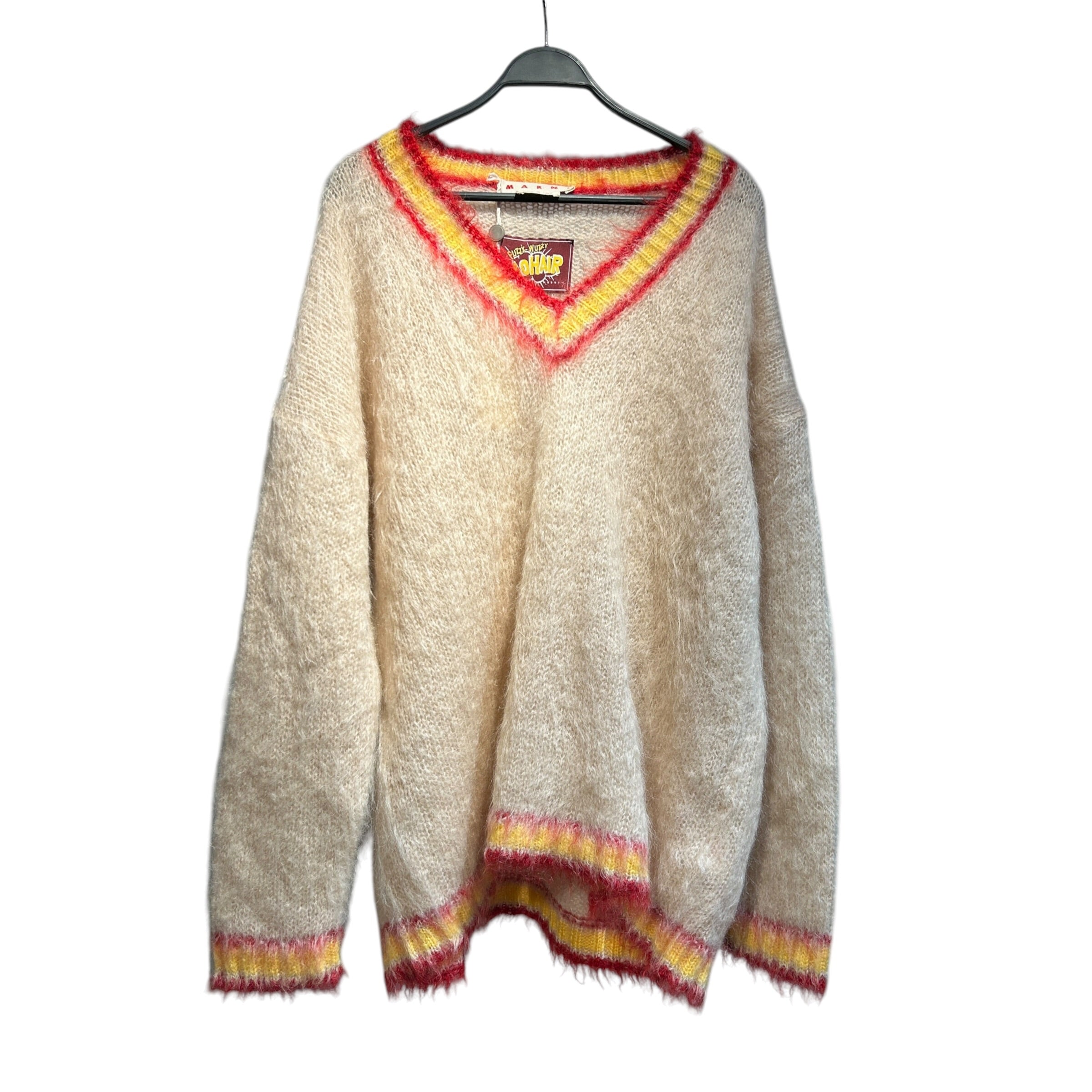 MARNI/Sweater/42/Mohair/CRM/V-Neck Mohair Sweater view 1