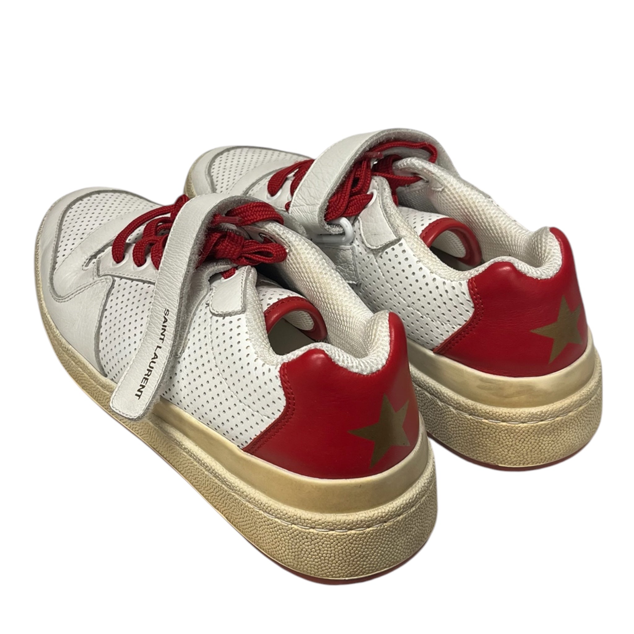 SAINT LAURENT/Low-Sneakers/US 7.5/Leather/WHT/ view 2