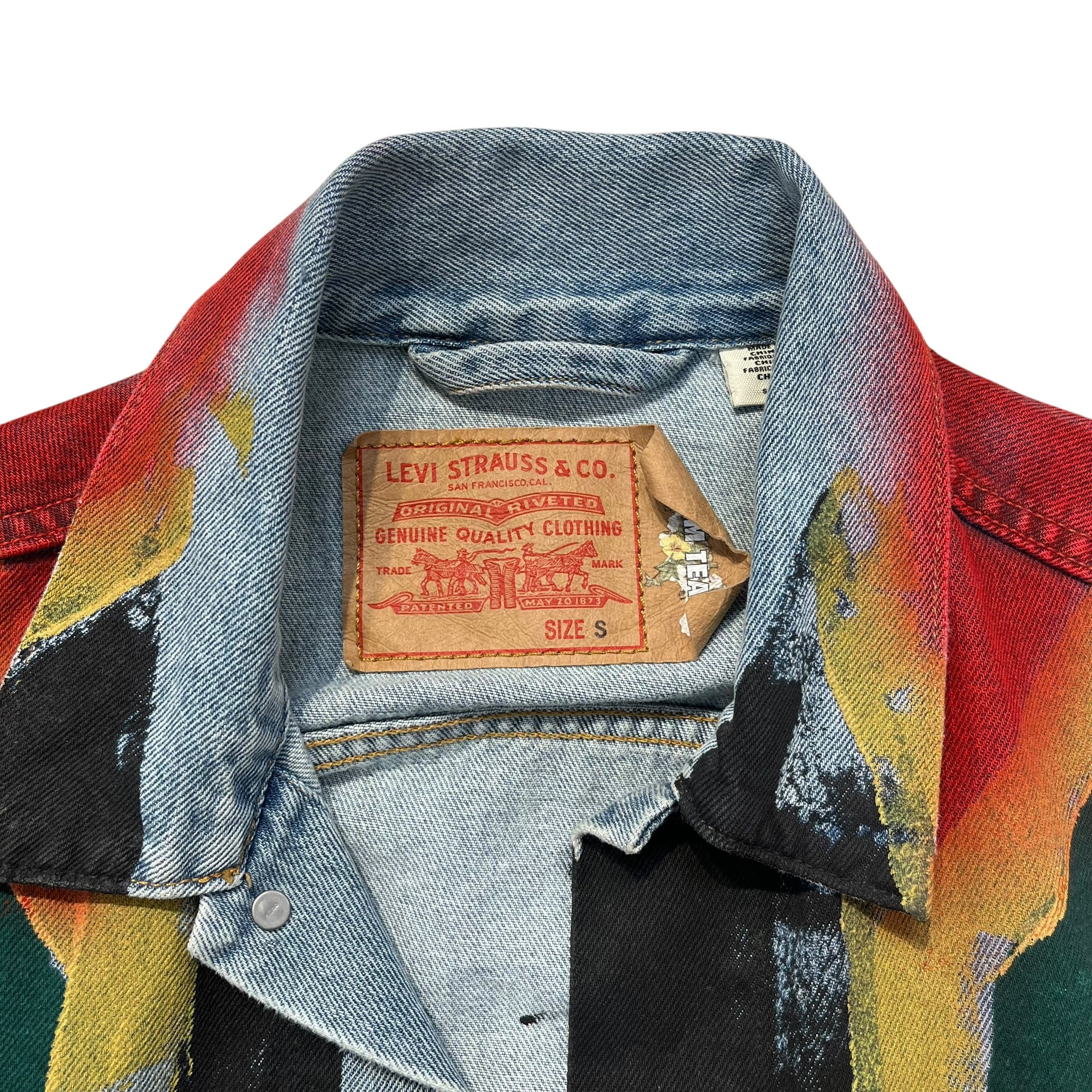 DENIM TEARS/Levi's/Denim Jkt/S/Cotton/MLT/UNION JACK DENIM JACKET view 3