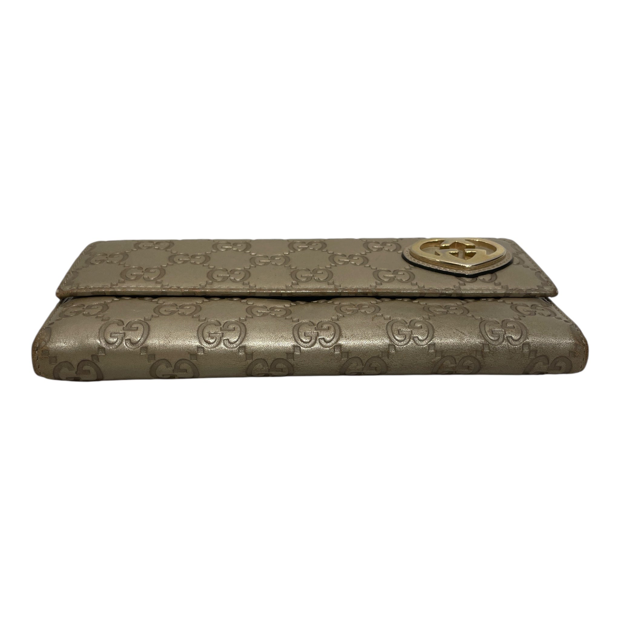 GUCCI/Long Wallet/Monogram/Leather/BEG/L's/GUCCISSAMA HEART WALLET view 4