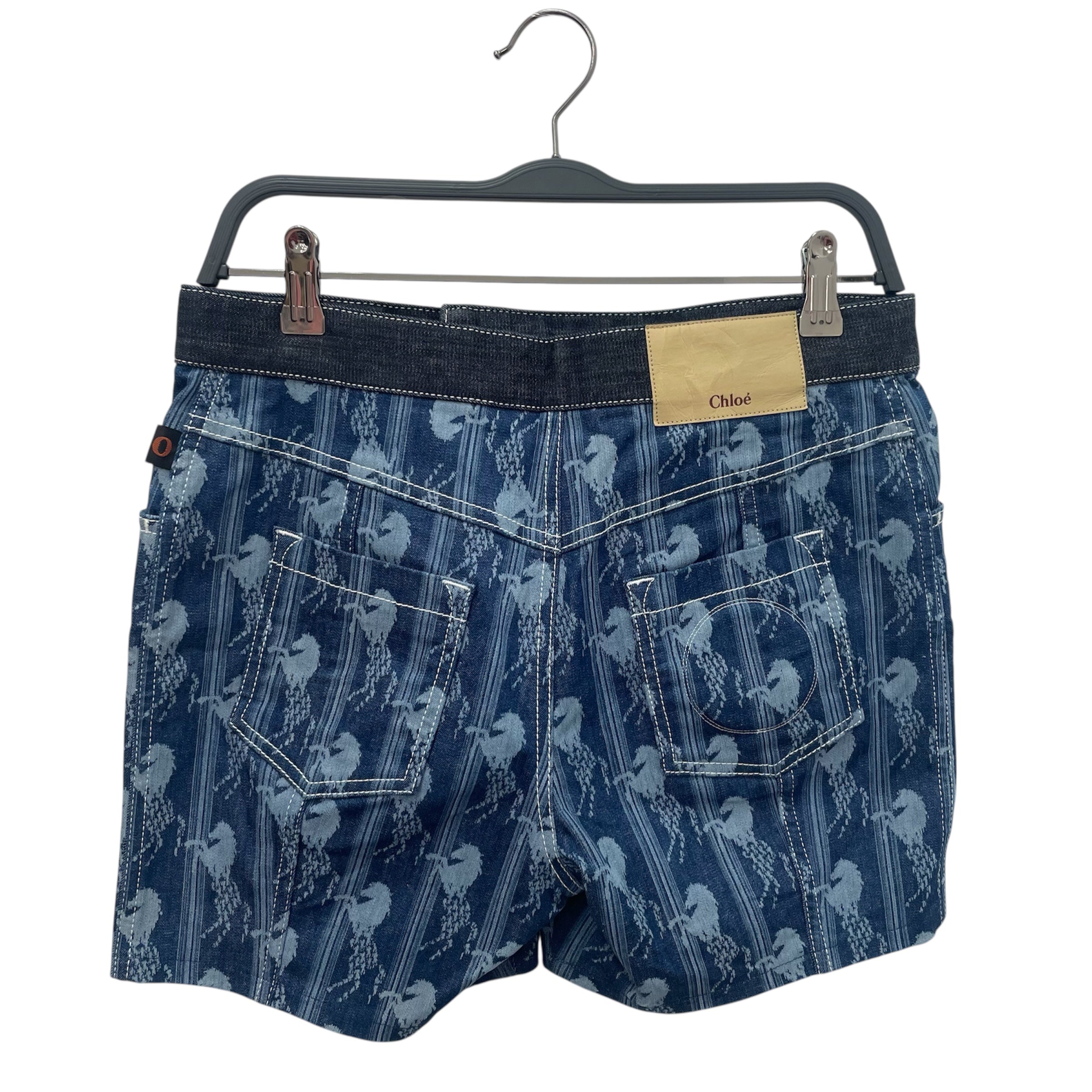 Chloe/Shorts/30/All Over Print/Denim/IDG/HORSE PRINT SHORTS view 2