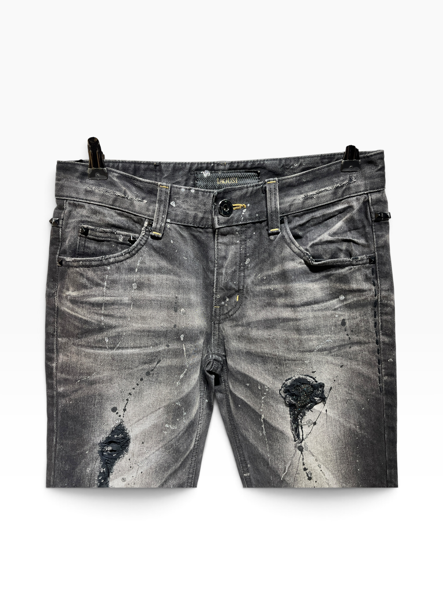 LAGUST by LIP SEVICE/Skinny Pants/L/Cotton/BLK/ view 3