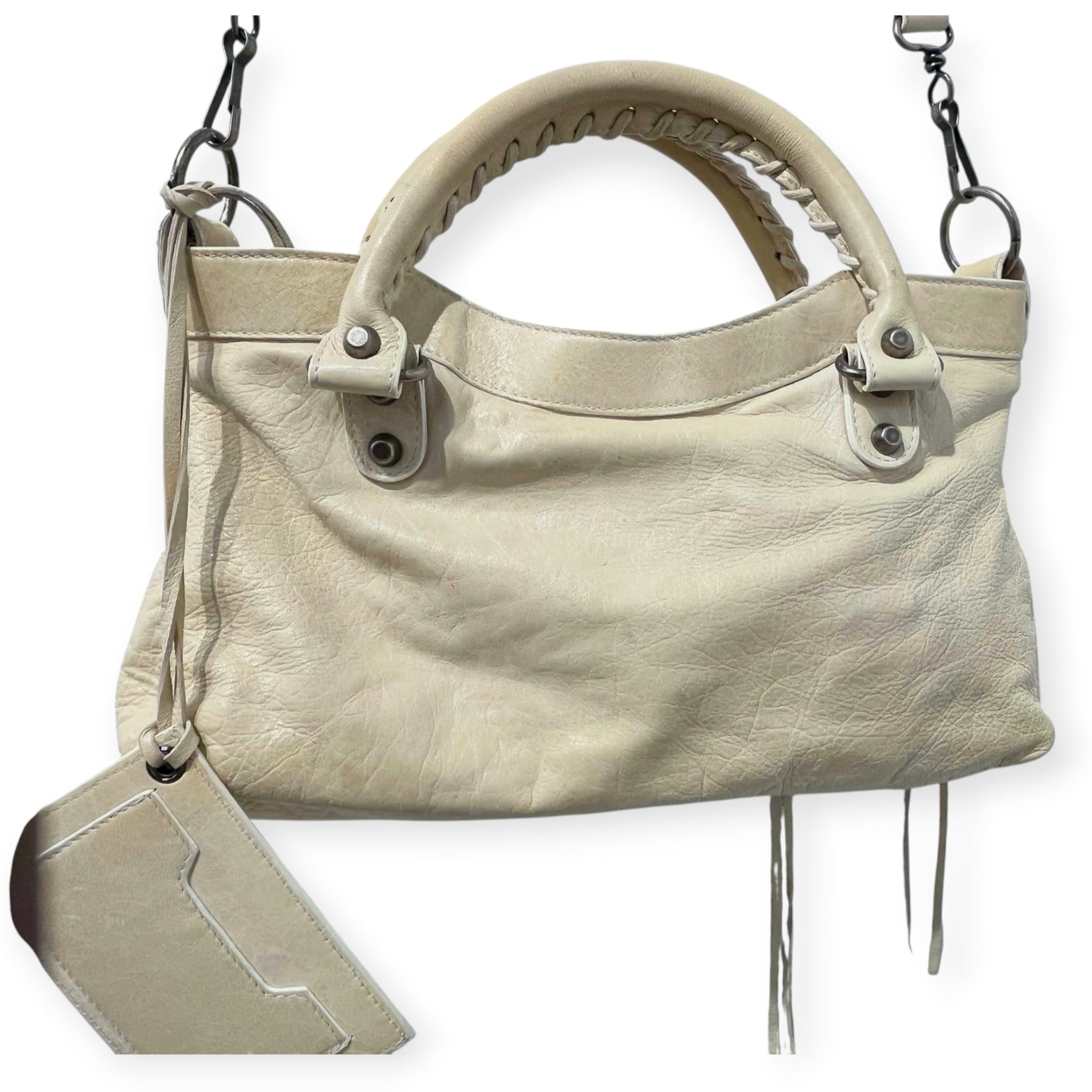 BALENCIAGA/Bag/Leather/CRM/CREAM LE CITY MOTO BAG view 11