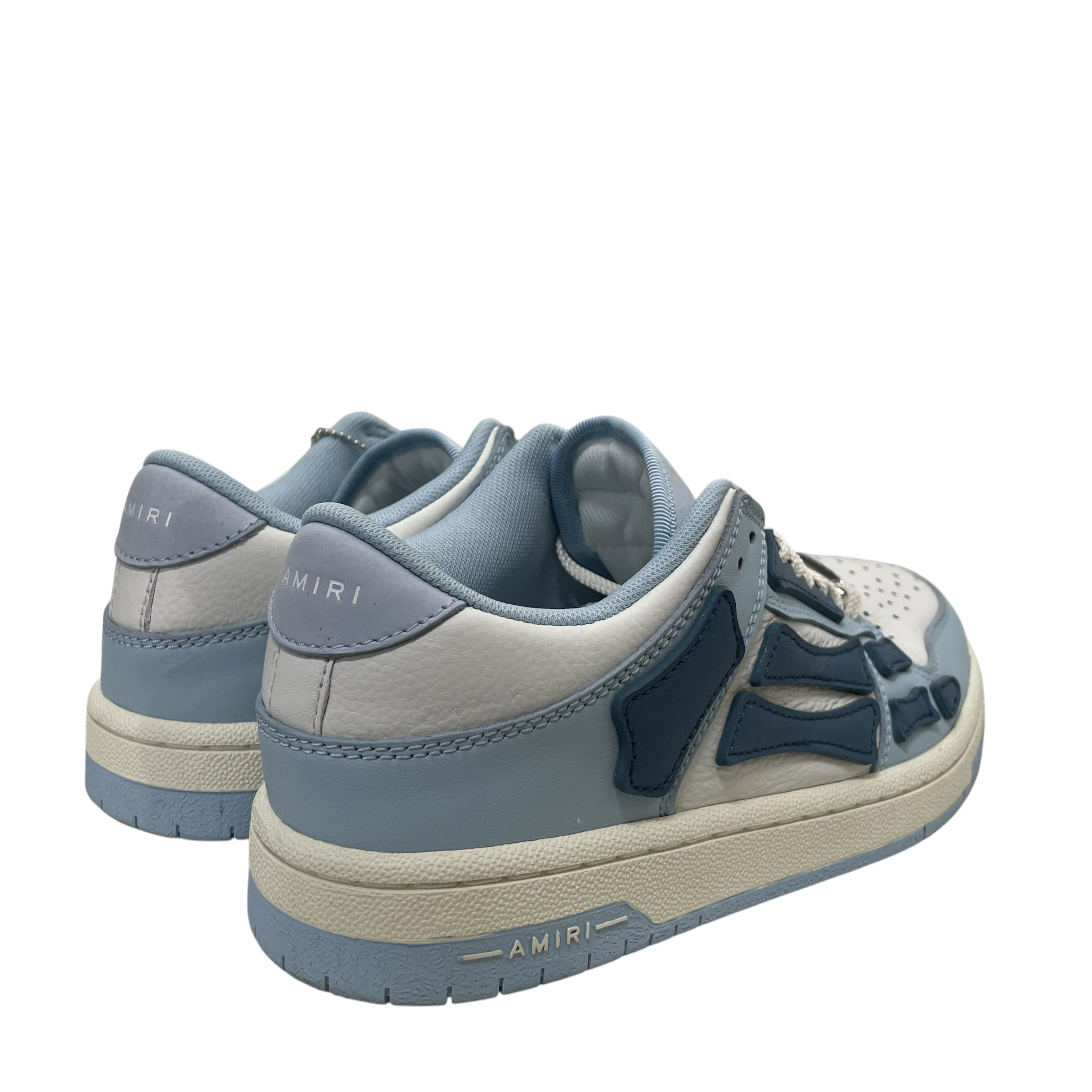 AMIRI/Low-Sneakers/US 8/Leather/WHT/Amiri Skel Top Low Sneaker Blu view 7