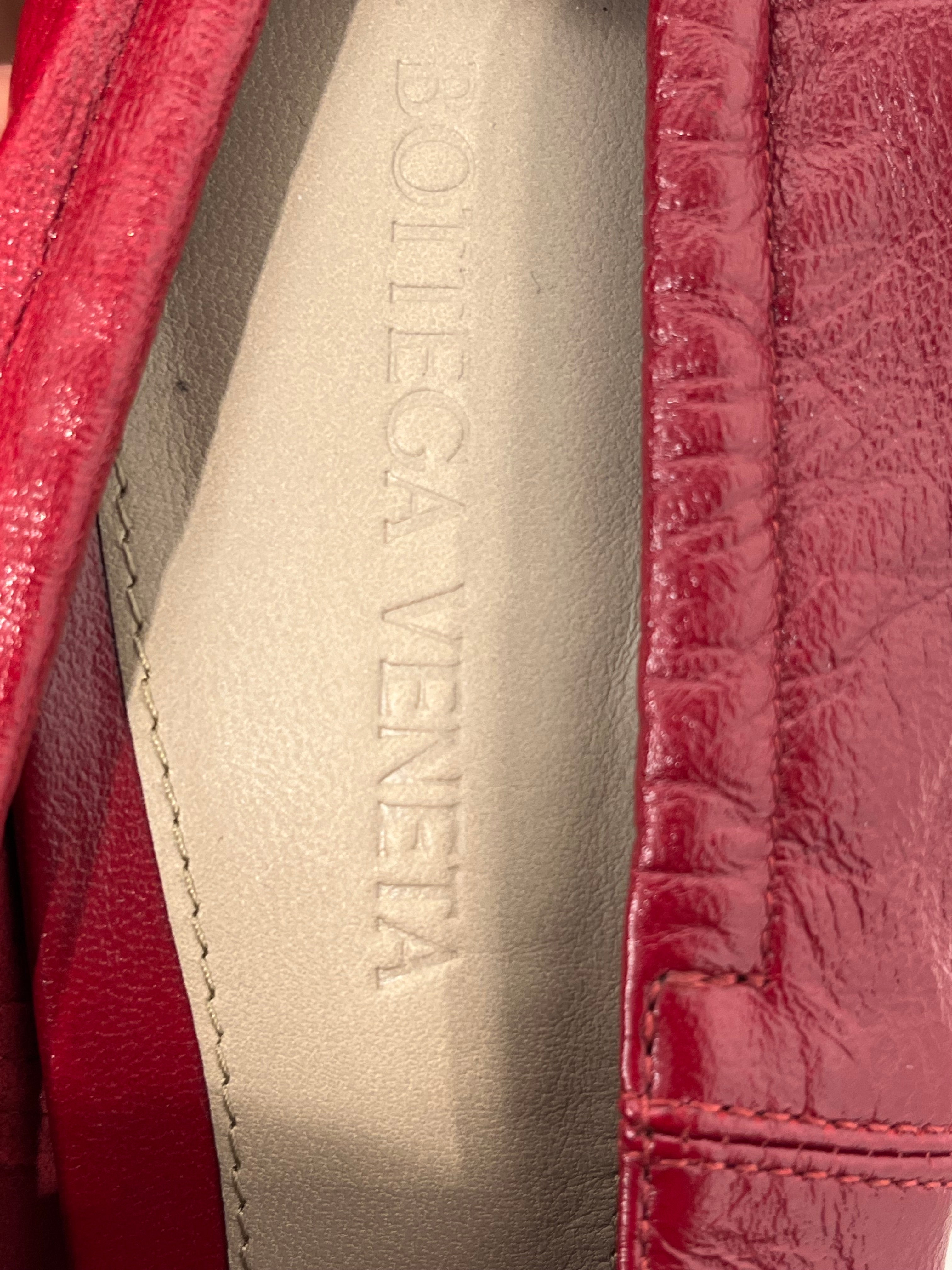 BOTTEGA VENETA/Heels/Leather/RED/RED LOAFER PUMPS/GLOSSY NAPA view 6