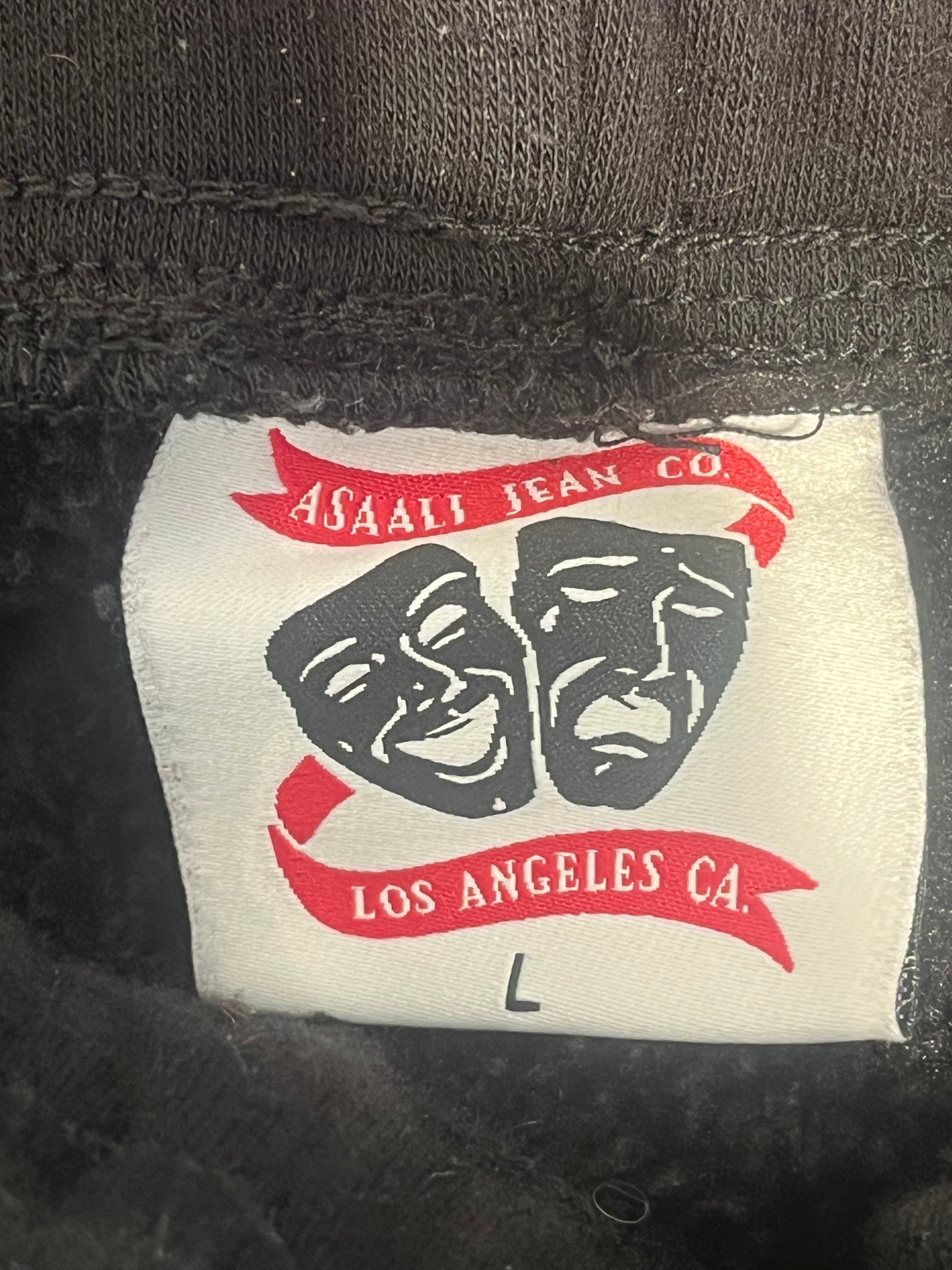 asaali/Pants/L/Cotton/BLK/Graphic/pnk faces view 3