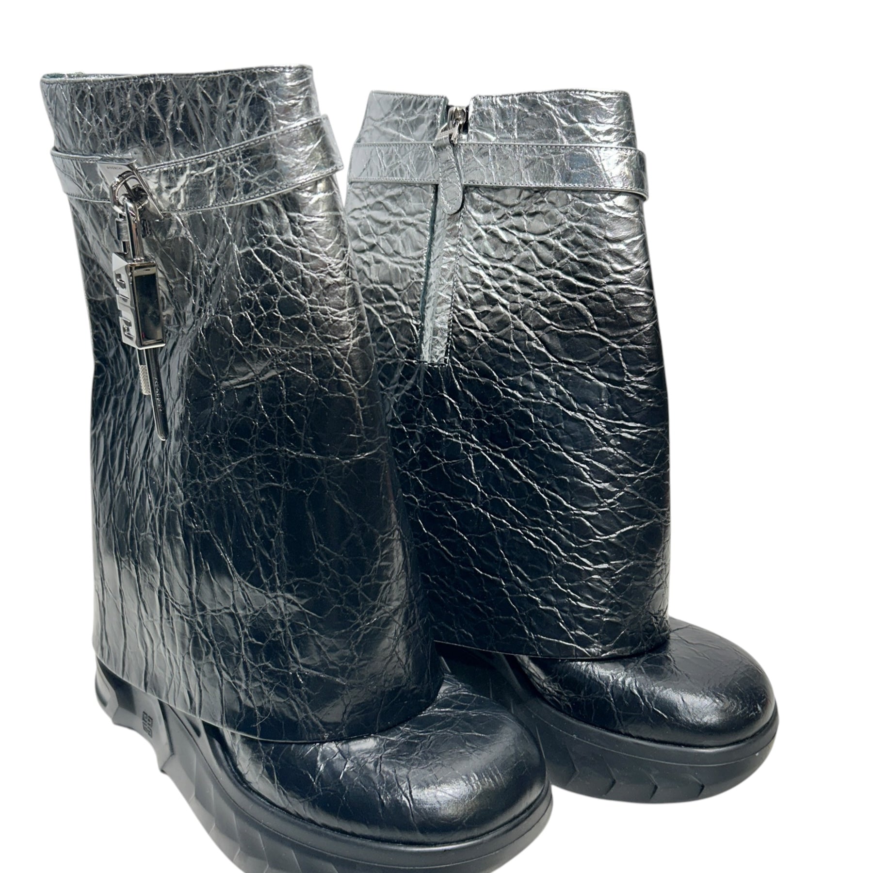 GIVENCHY/Boots/EU 39/BLK/SHARK BOOT SILVER GRADIENT