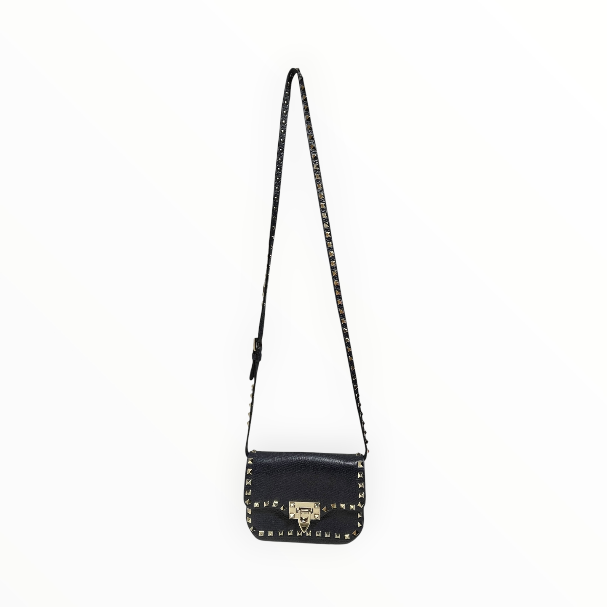 VALENTINO/Cross Body Bag/Leather/NVY/Rockstud Crossbody view 1