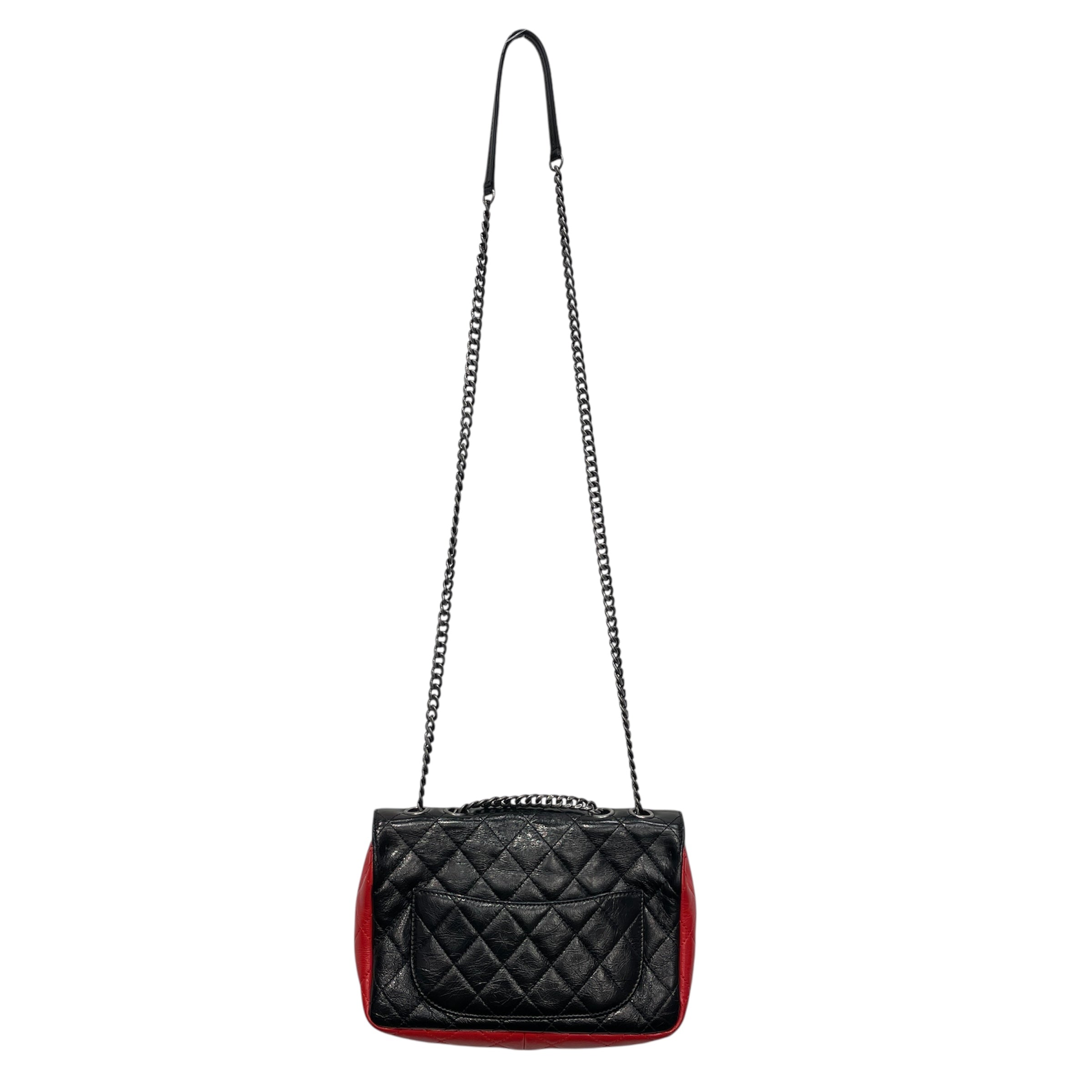 CHANEL/Cross Body Bag/Leather/MLT/21935526 CLASSIC BLK/NVY/RED view 2