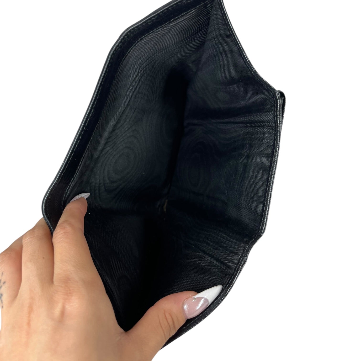 PRADA/Bifold Wallet/Nylon/BLK/M's/TRIANGLE HARDWARE view 4