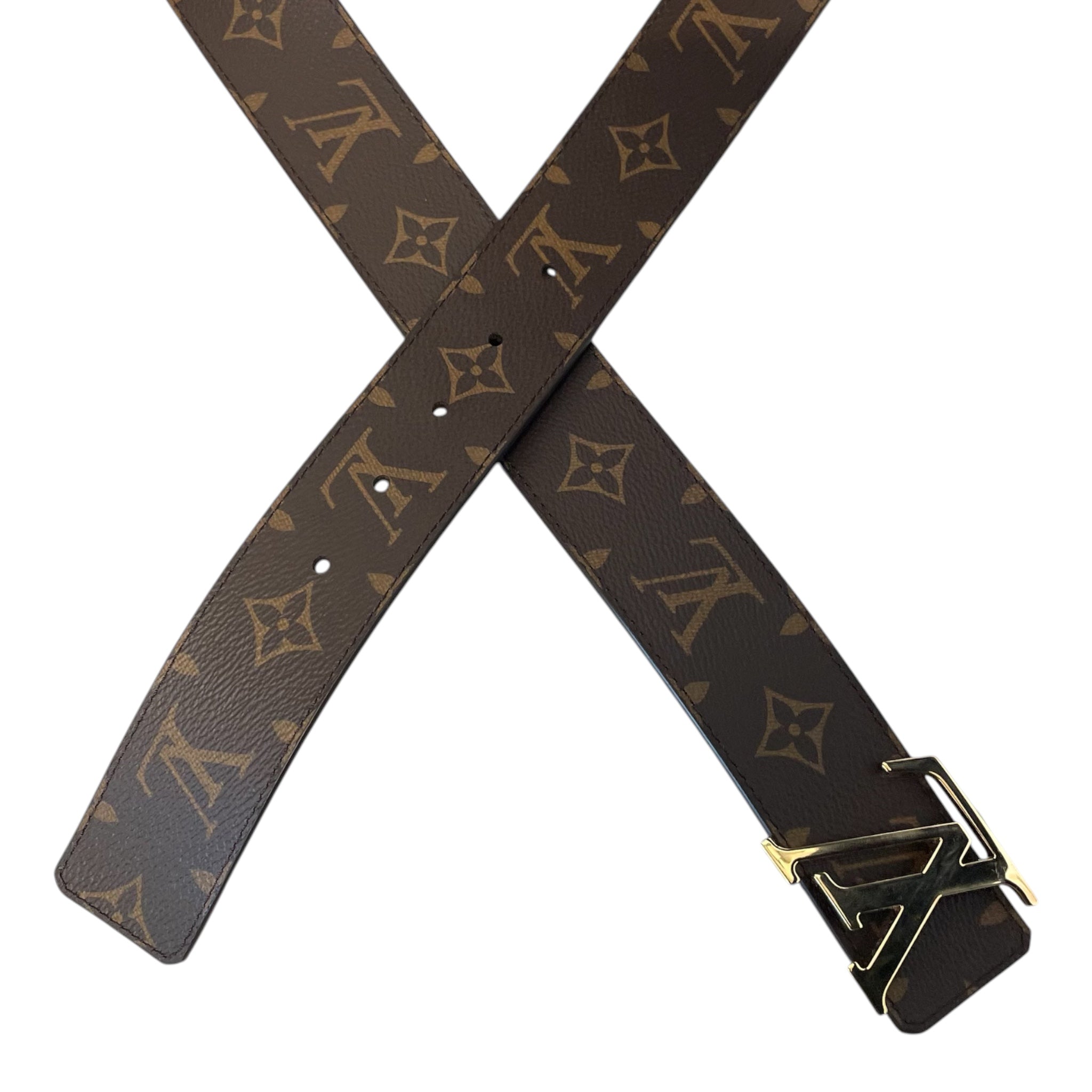 LOUIS VUITTON/Belt/Monogram/Leather/BRW/M's/ view 2