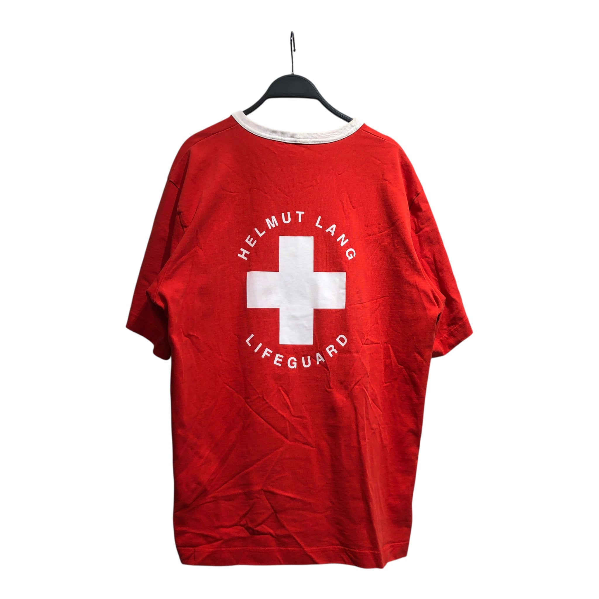 Helmut Lang/T-Shirt/XL/Cotton/RED/Lifeguard view 2