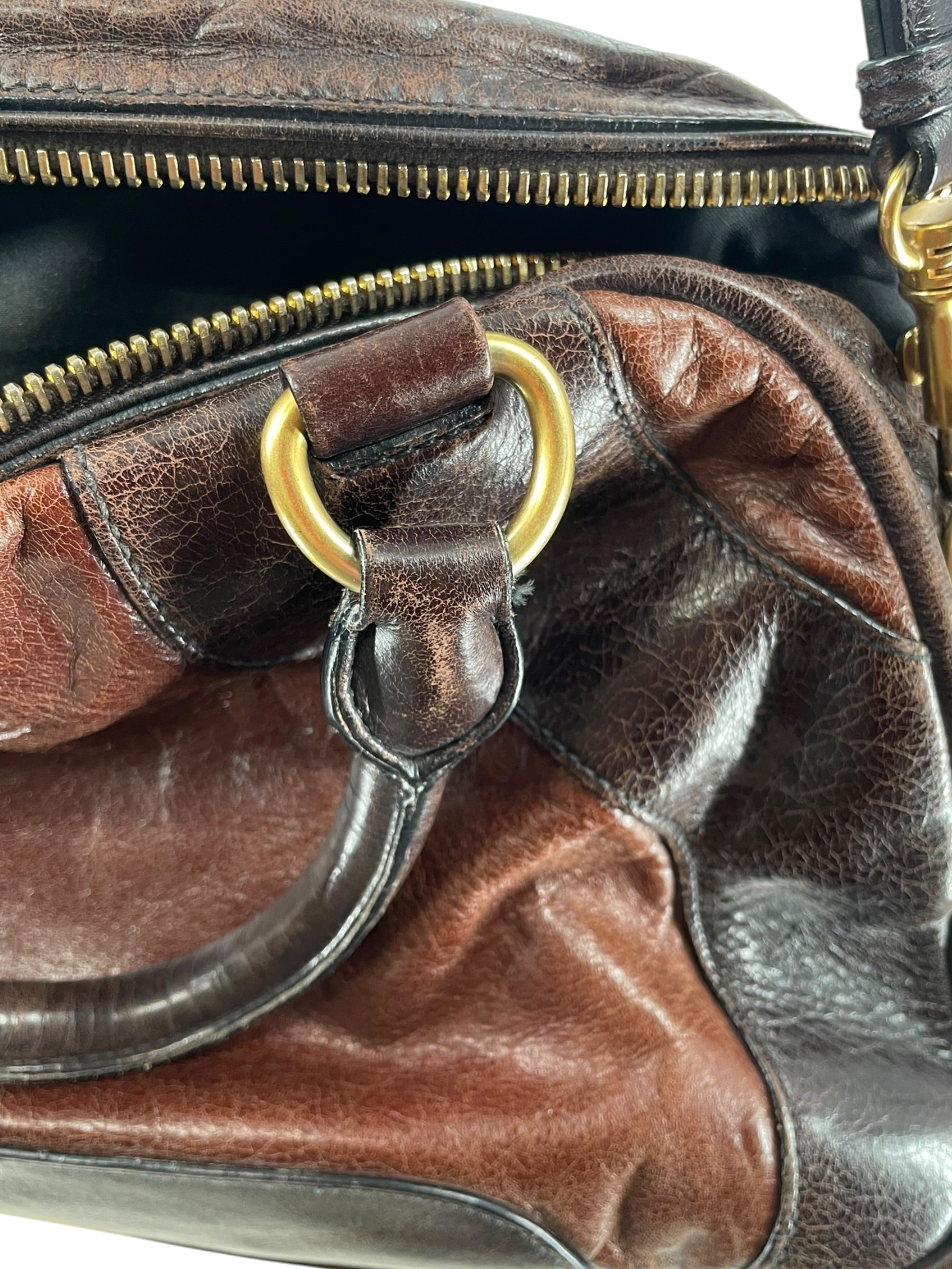 MIU MIU/Bag/Leather/BRW/PATENT LEATHER BOWLING BAG view 10