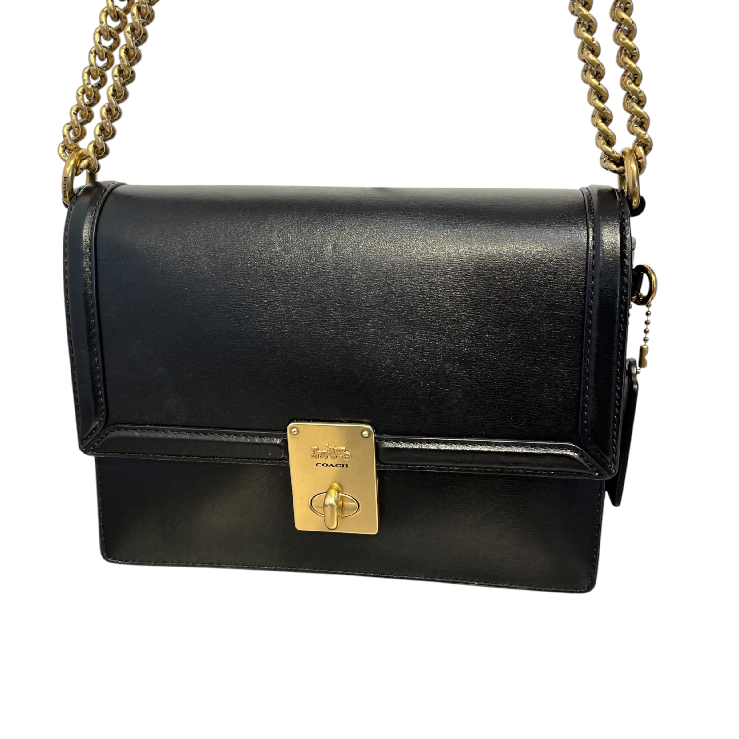 COACH/Cross Body Bag/Leather/BLK/Coach Hutton Shoulder Bag view 2
