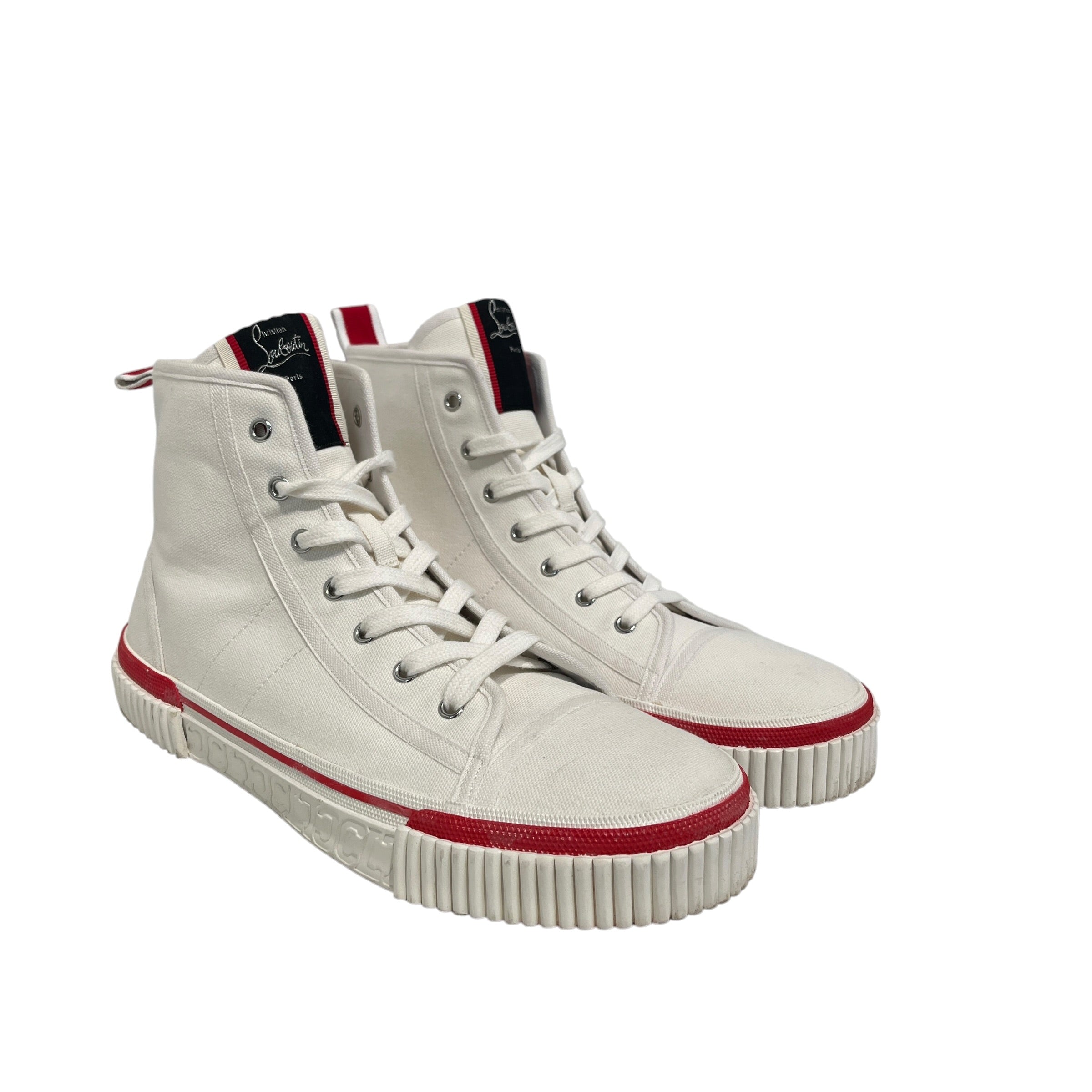 Christian Louboutin/Hi-Sneakers/EU 45/Leather/WHT/ view 1