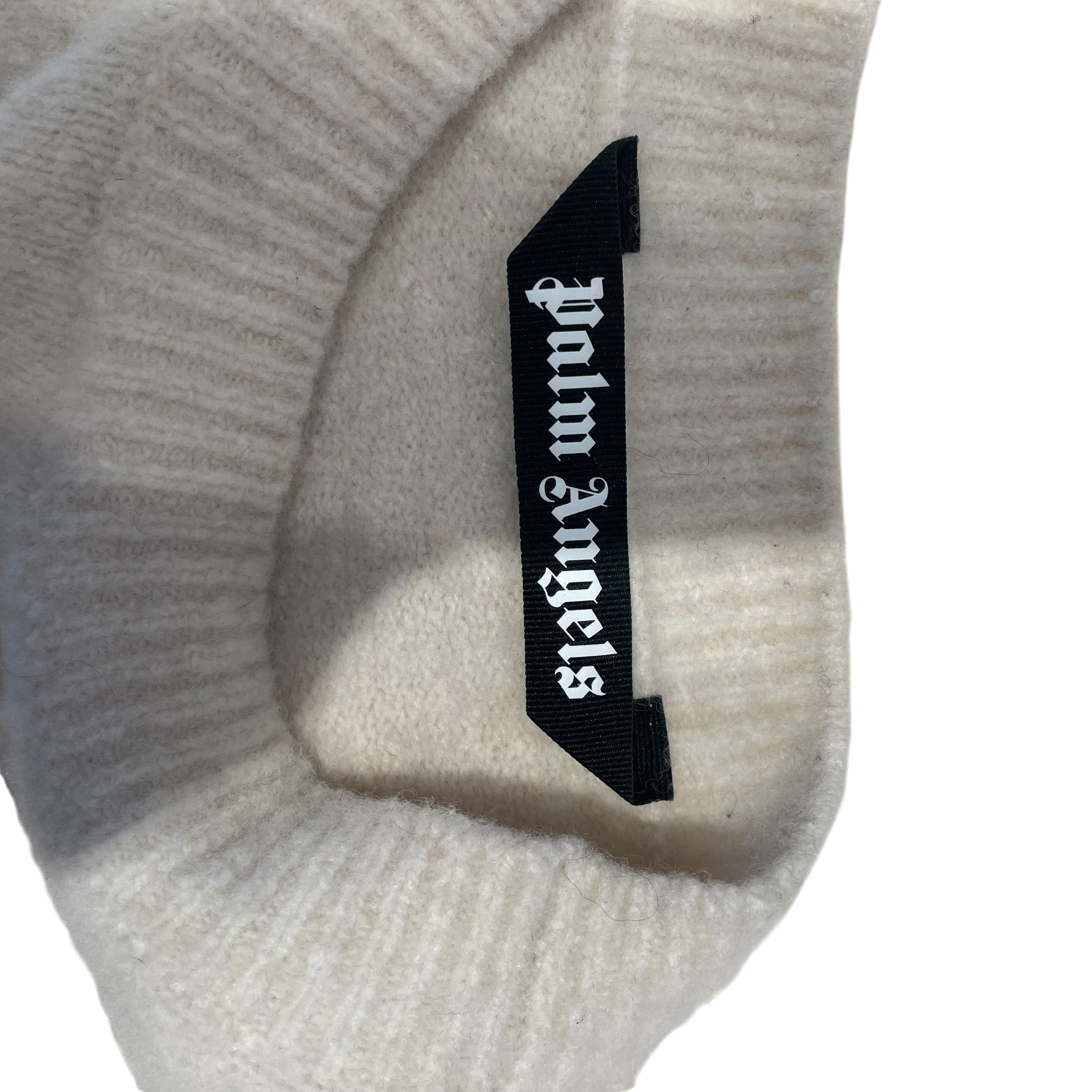 Palm Angels/Sweater/M/Wool/CRM/LOGO SWEATER view 3
