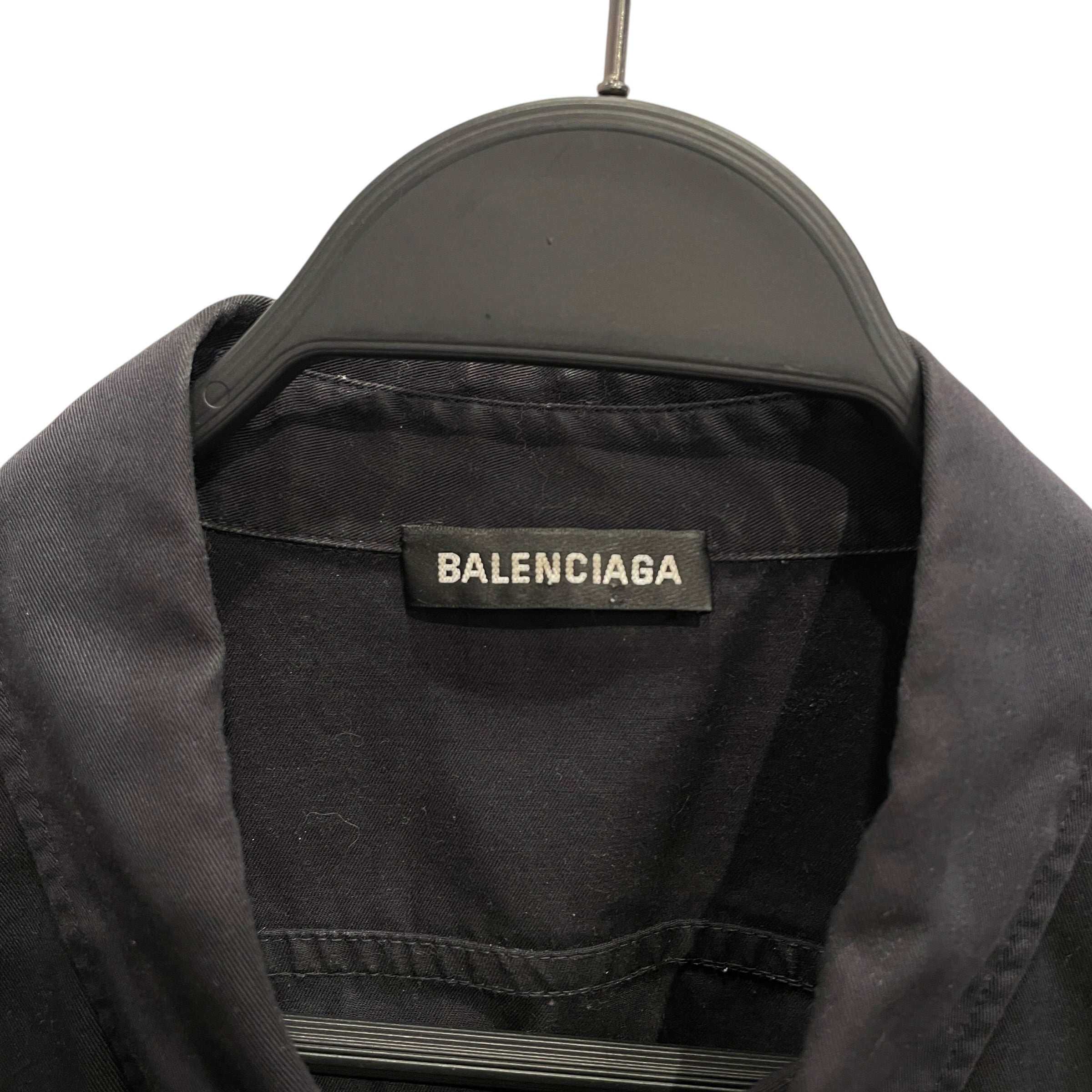 BALENCIAGA/LS Shirt/42/Cotton/WHT/BB LS WHT HIGH SIDE SLIT SHIRT view 3