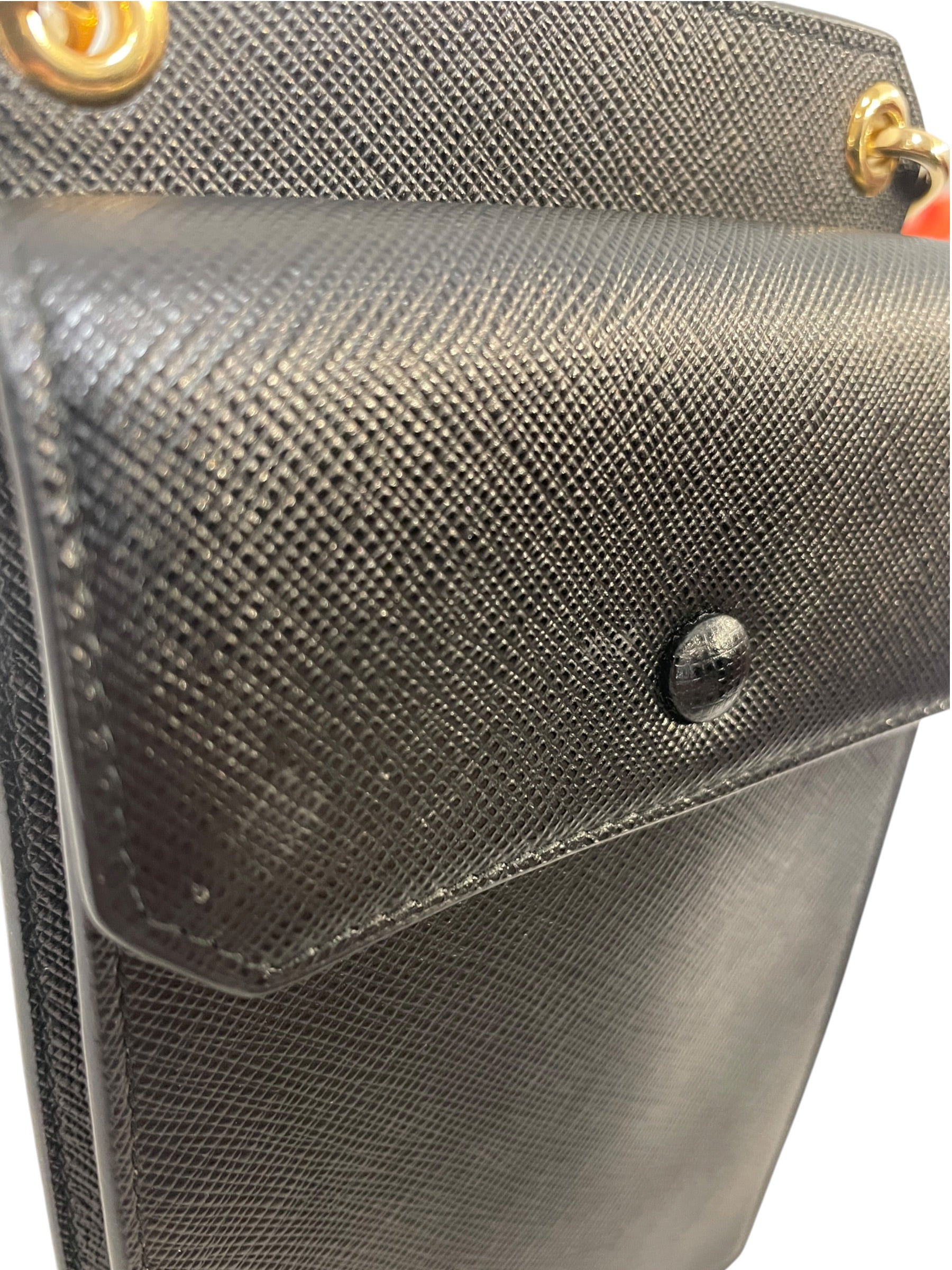 PRADA/Pouch/Leather/BLK/phone crossbody pouch view 6