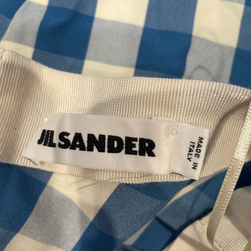 JIL SANDER/Skirt/36/BLU/Cotton/Gingham Check/