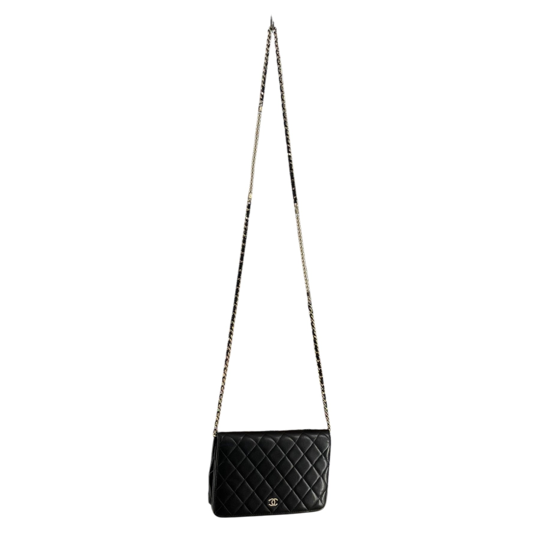 CHANEL/Cross Body Bag/Leather/BLK/25978324/GOLD HARDWARE view 3