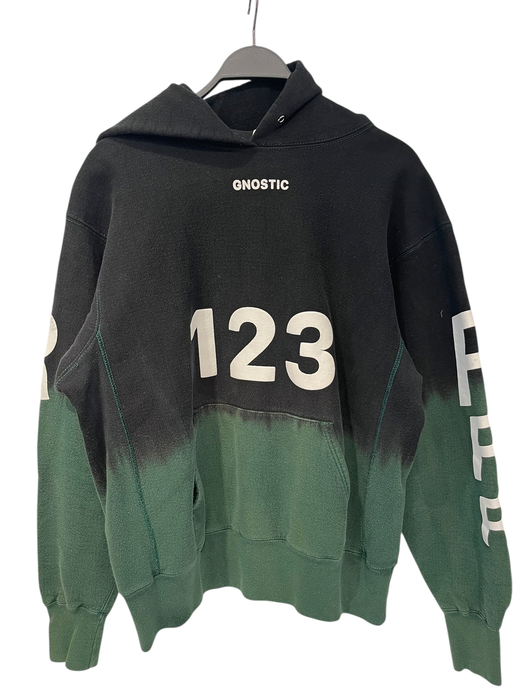 RRR123 RIVINGTON roi Rebis/Hoodie/Cotton/BLK/GREEN BOTTOM 123 PUFF PRINT view 1