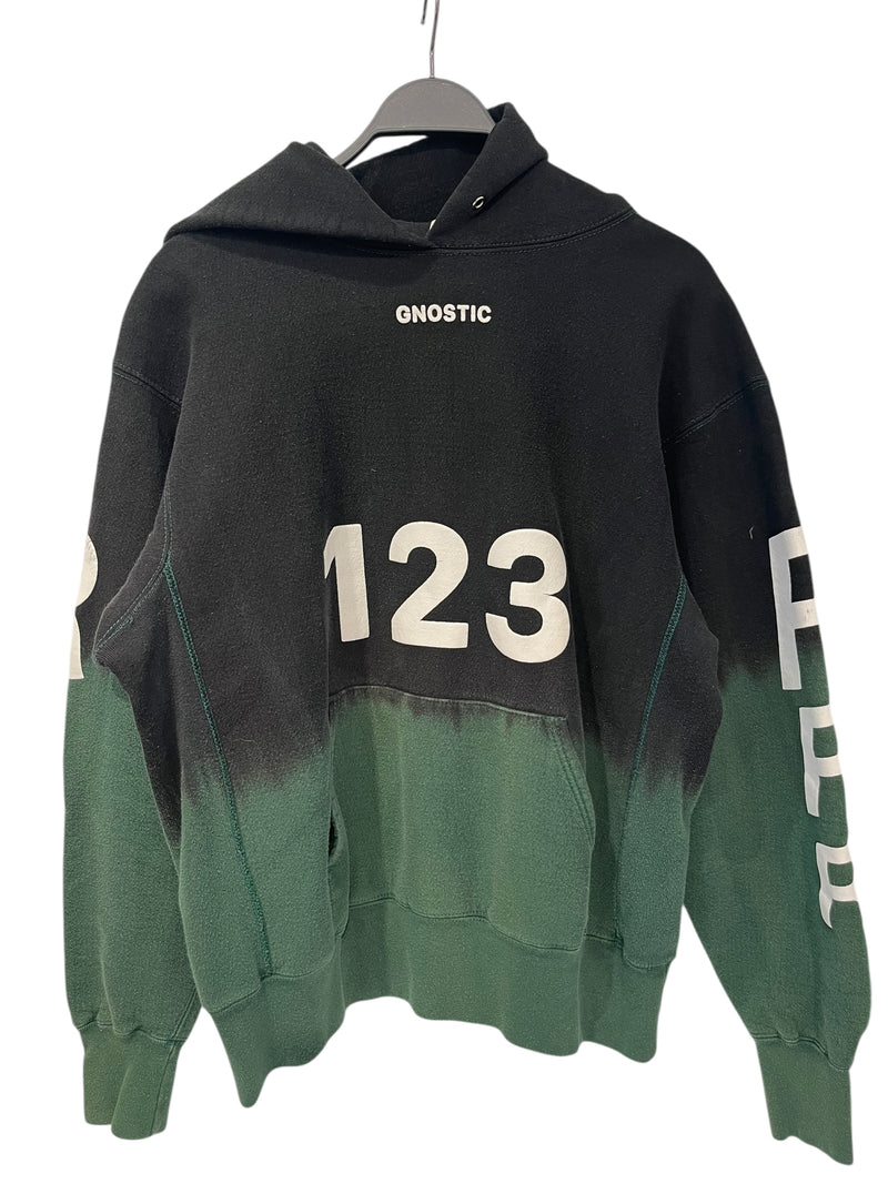 RRR123 RIVINGTON roi Rebis/Hoodie/Cotton/BLK/GREEN BOTTOM 123 PUFF PRINT