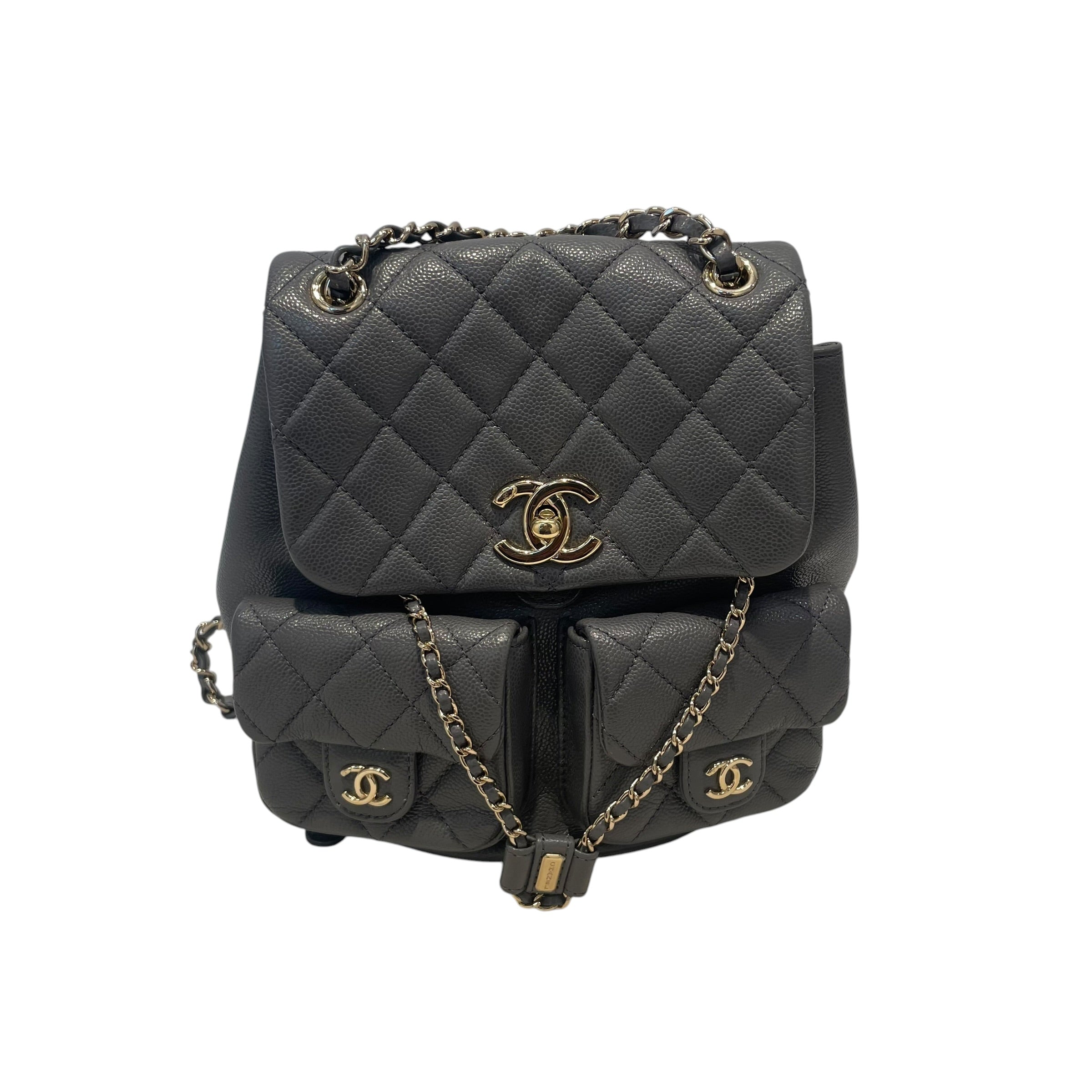 CHANEL/Backpack/Leather/GRY/mini cargo duma view 1