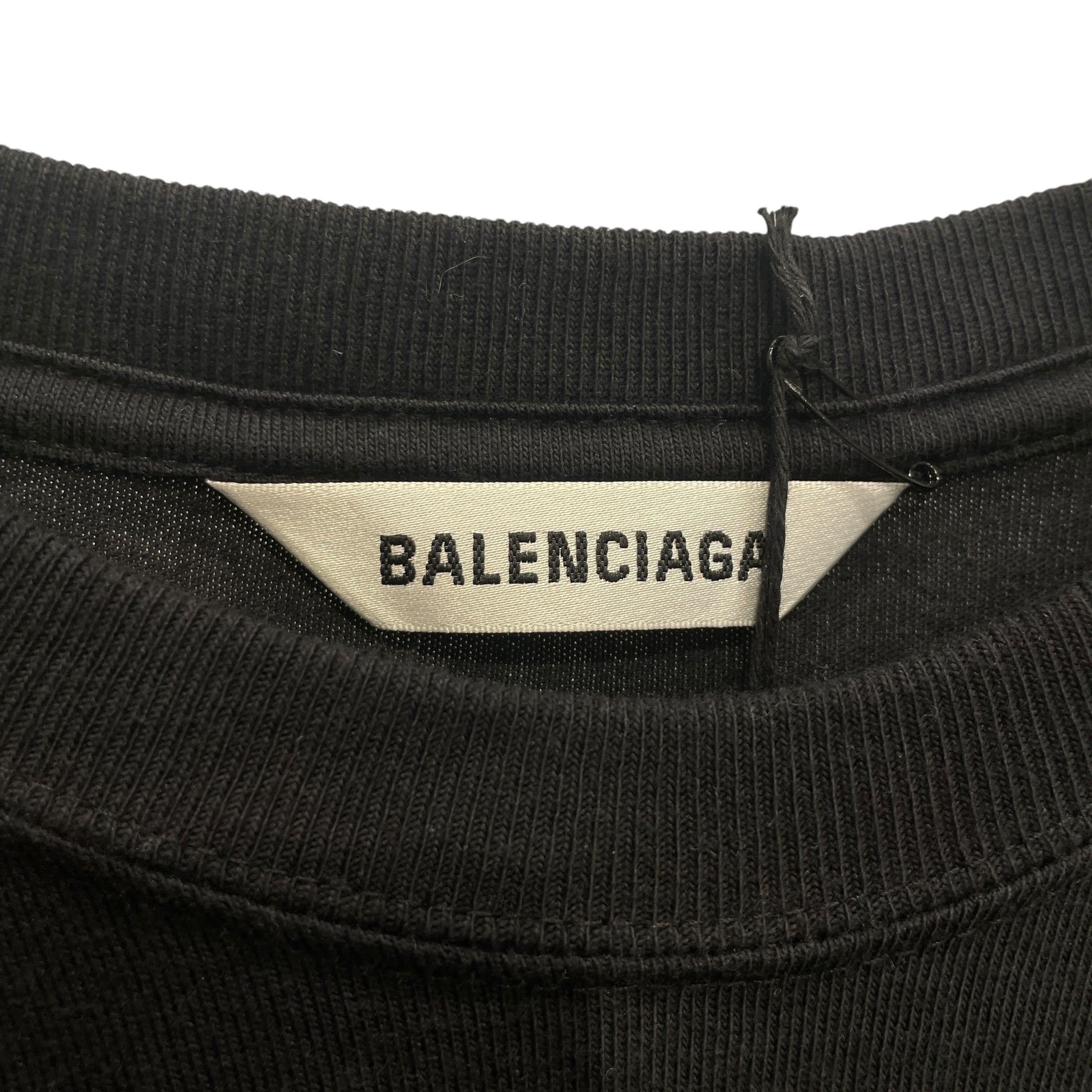 BALENCIAGA/Shirt Dress/34/Cotton/BLK/Midi Length/BB T SHIRT DRESS BLK view 3