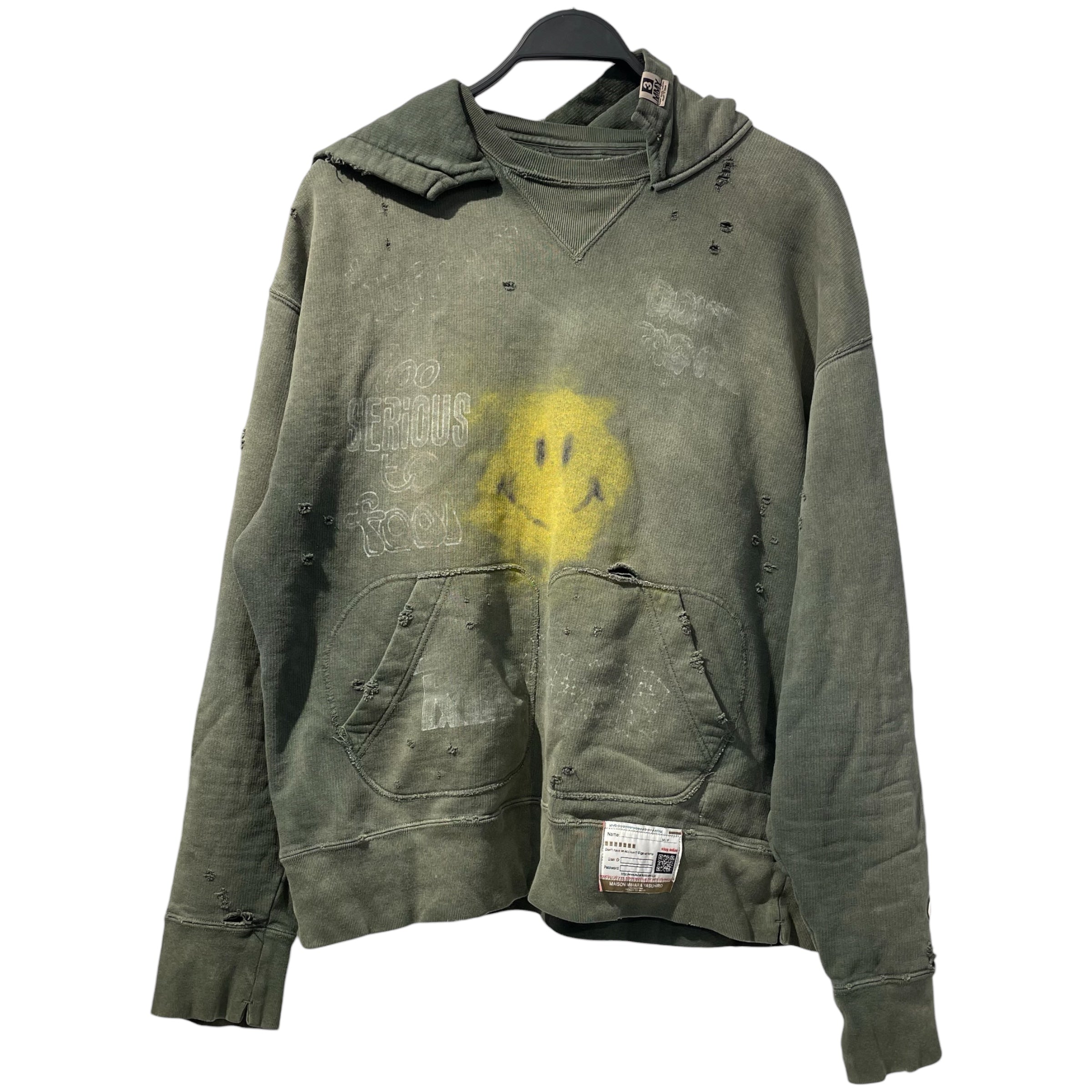 maison Mihara Yasuhiro/Hoodie/46/Cotton/GRN/ view 1