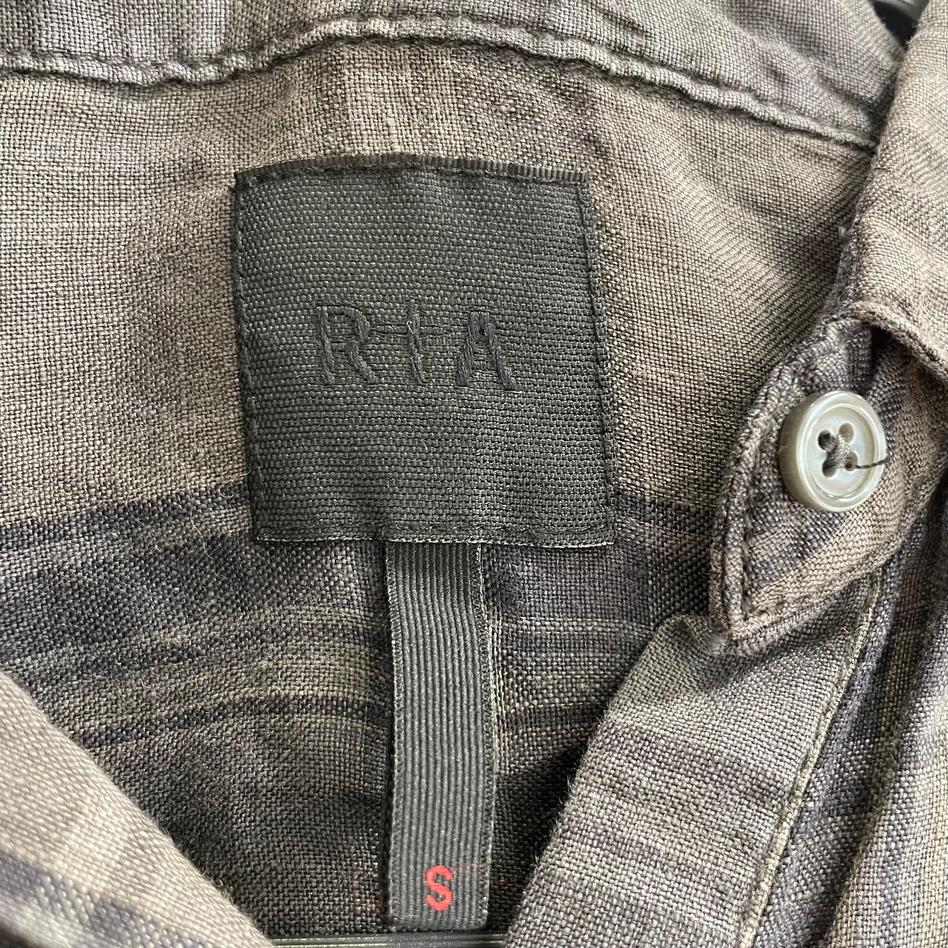 RtA/LS Shirt/S/Cotton/GRY/Plaid/BOTTOM DESTREZZED/RN 140500 view 4