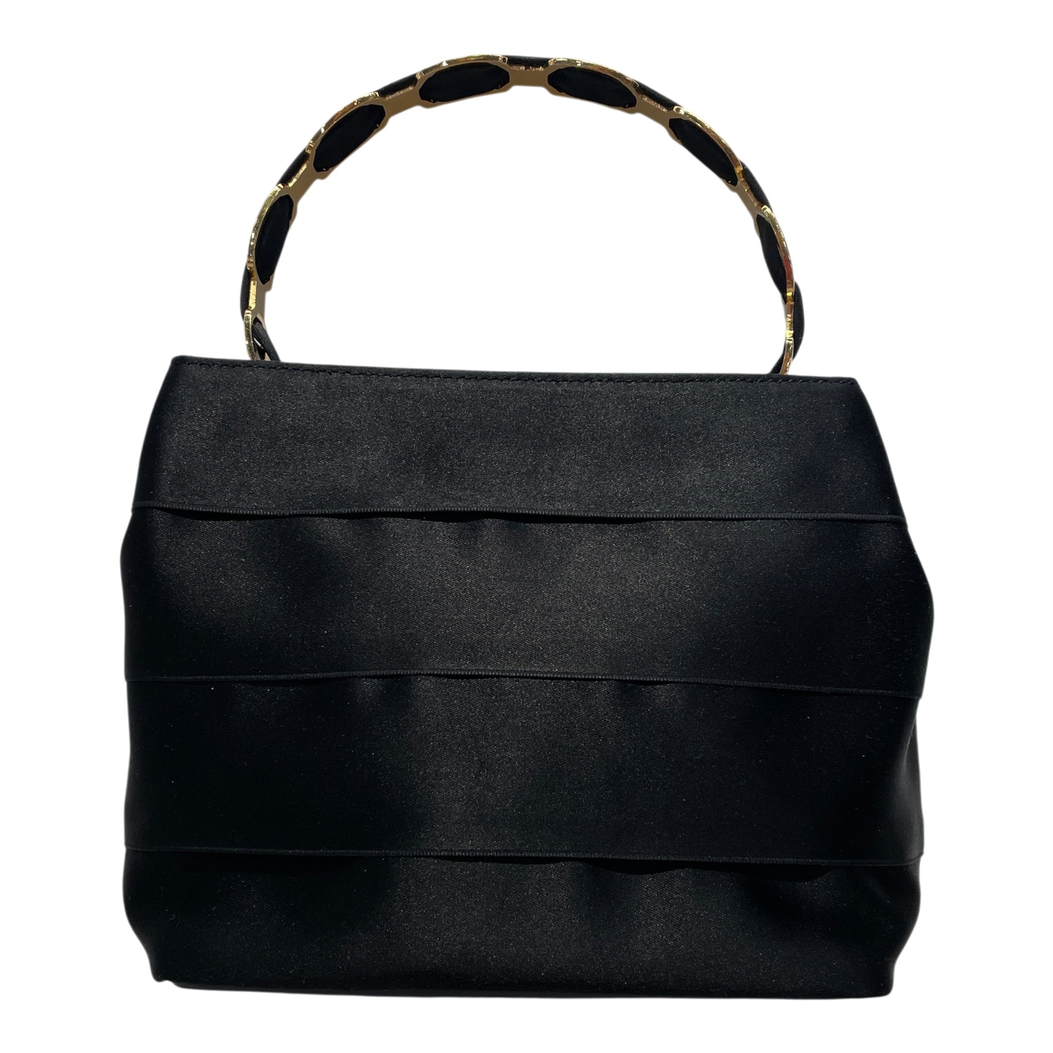 Salvatore Ferragamo/Hand Bag/Nylon/BLK/BLACK RIBBON CHAIN BAG view 1