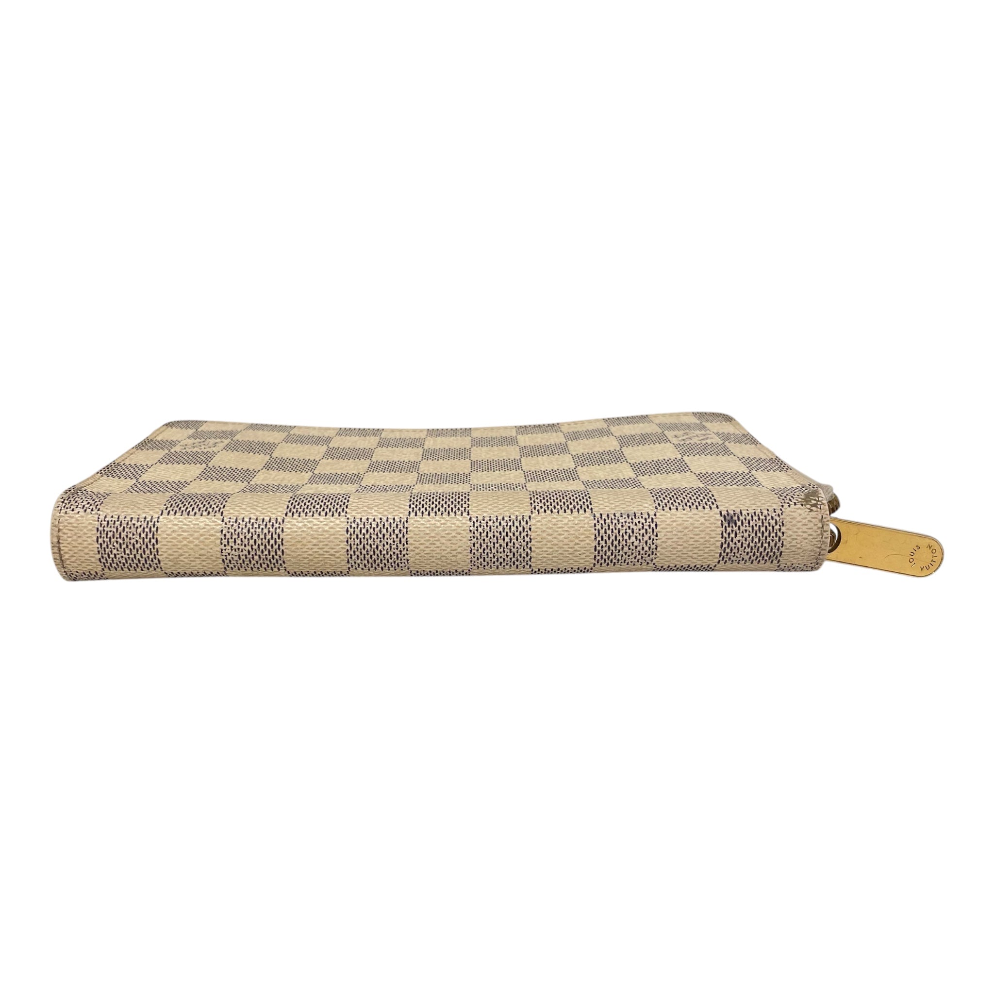 LOUIS VUITTON/Pouch/Monogram/Leather/CRM/Checkerboard/ Gold Zippper view 3