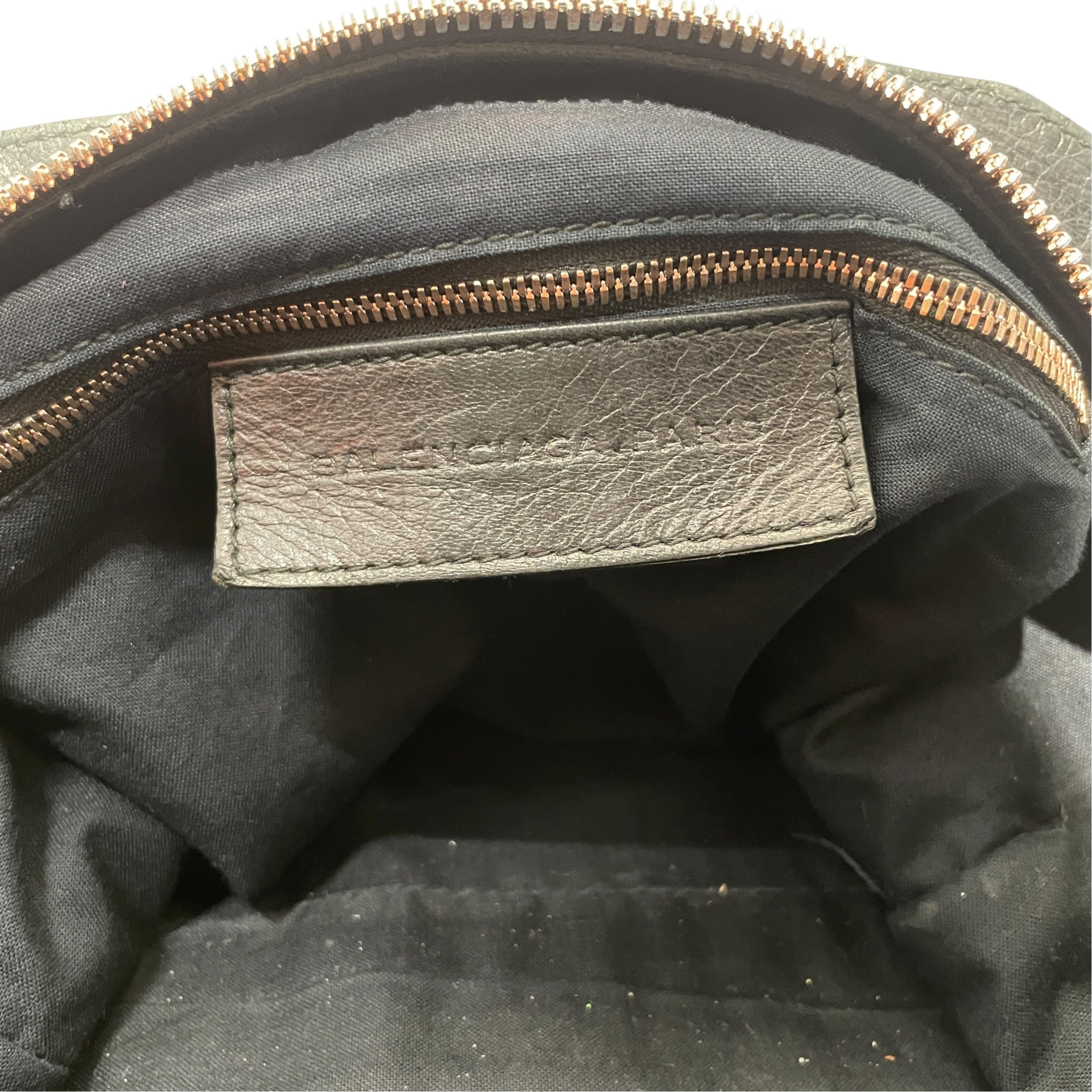 BALENCIAGA/Hand Bag/Leather/BLK/city leather view 5