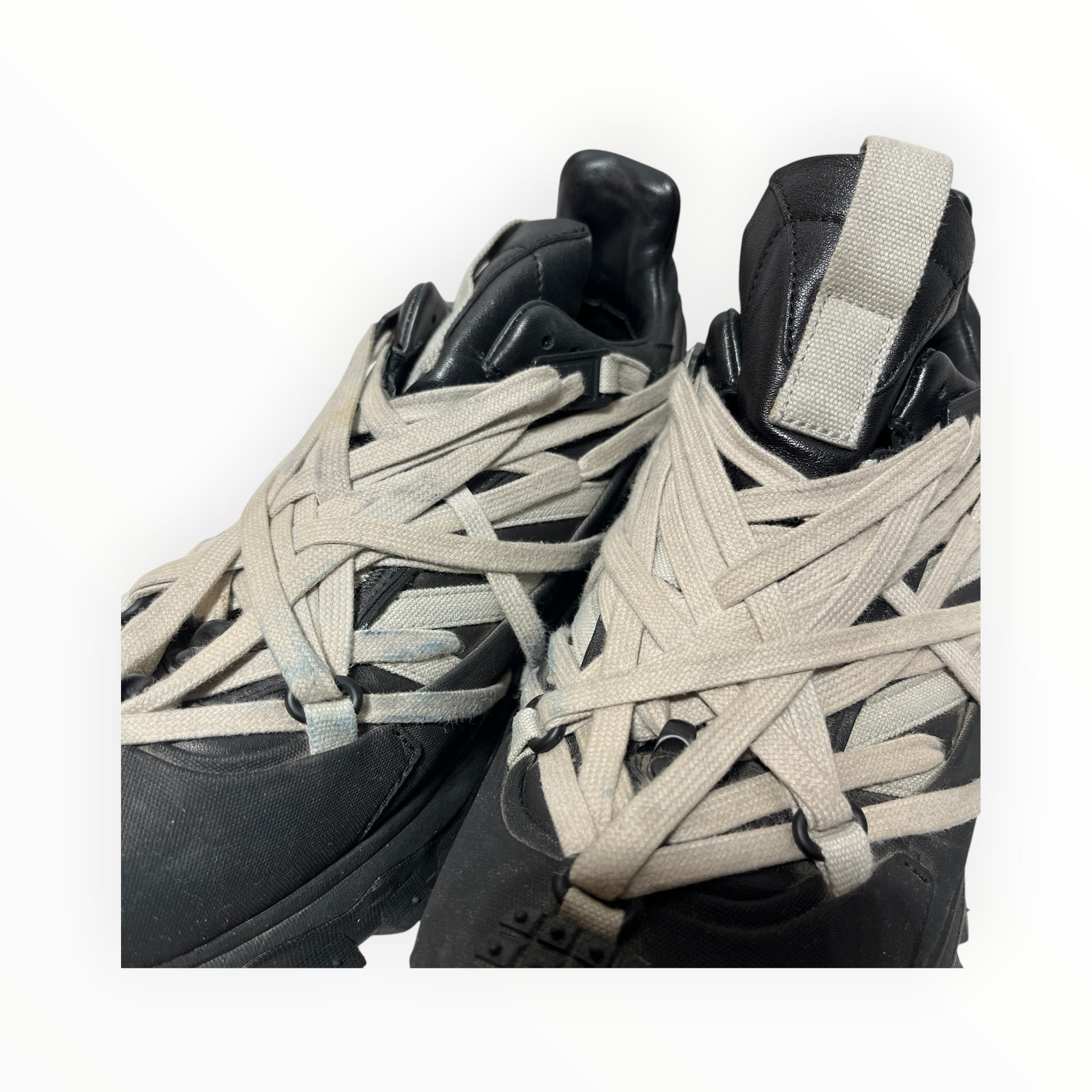 Rick Owens/MONCLER/Low-Sneakers/EU 43/Leather/BLK/TrailgripMegalace view 3