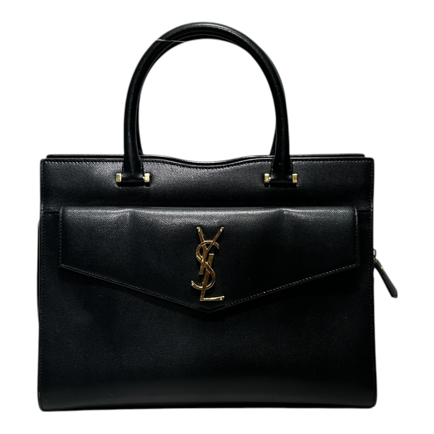 SAINT LAURENT/Hand Bag/Leather/BLK/UPTOWN TOTE GLD HRDWRE view 1