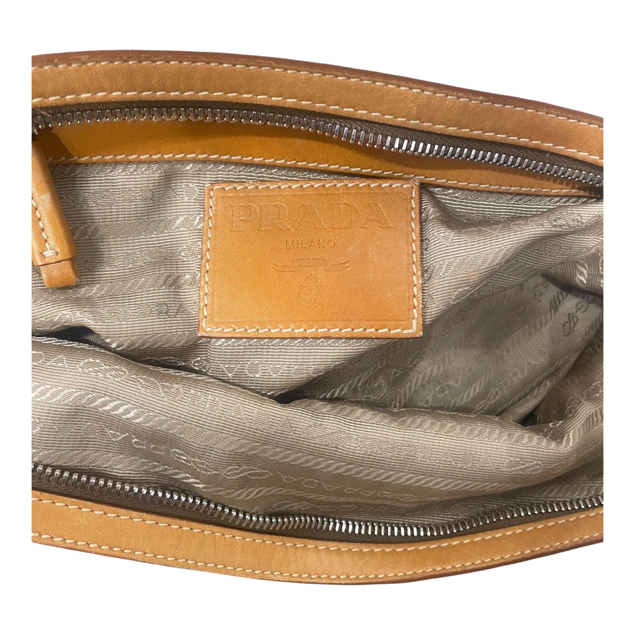PRADA/Bag/Cotton/BEG/JACQUARD CANVAS BAG view 3