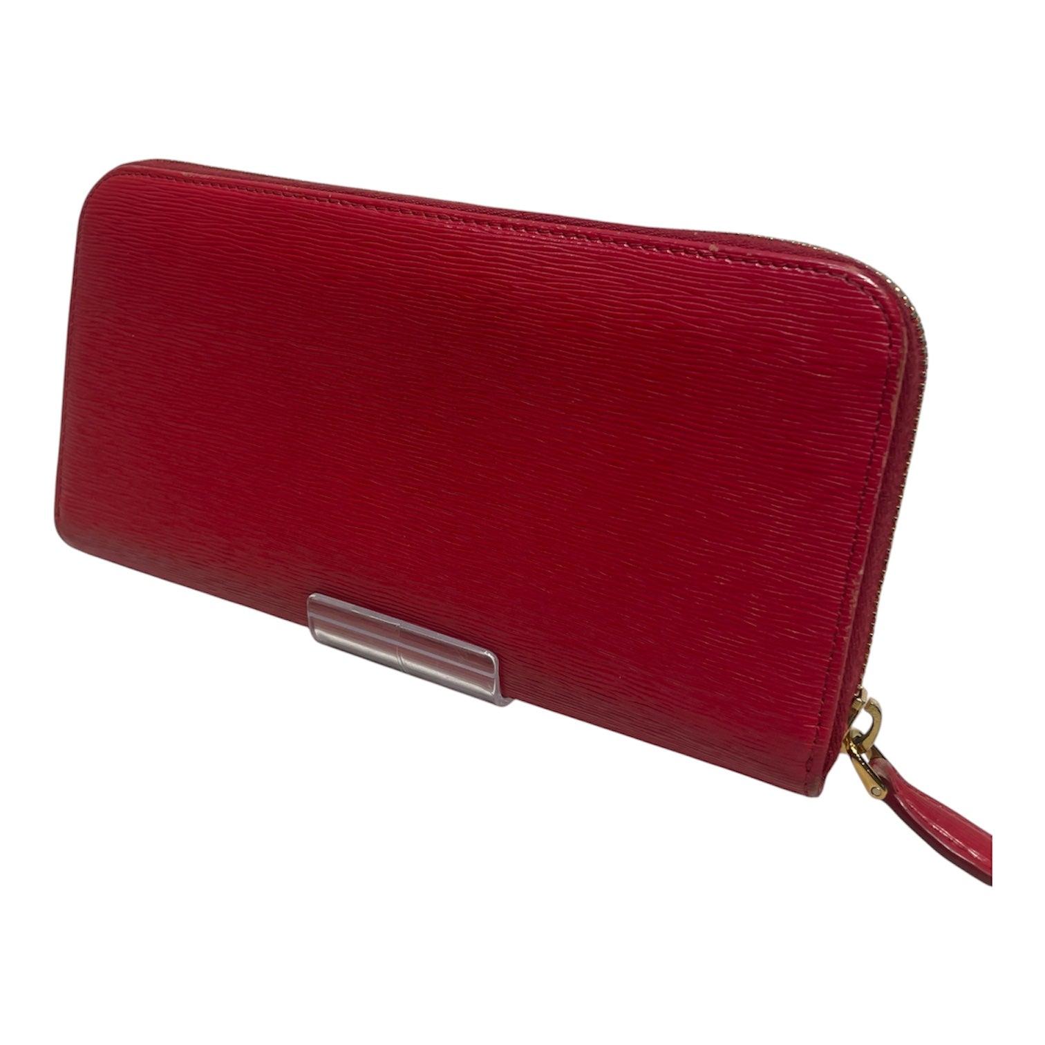 PRADA/Long Wallet/Leather/RED/L's/saffiano zip around view 2