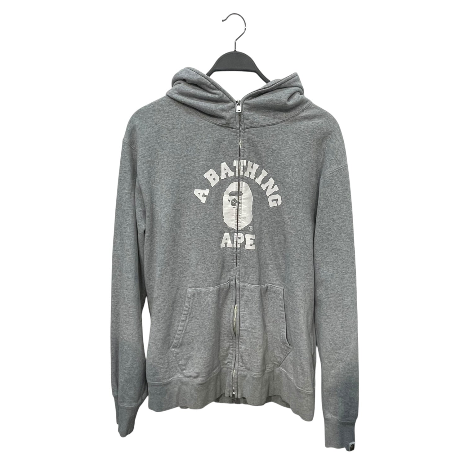 A BATHING APE/Zip Up Hoodie/XXL/Graphic/Cotton/GRY/A Bathing Ape College Full Zip view 1