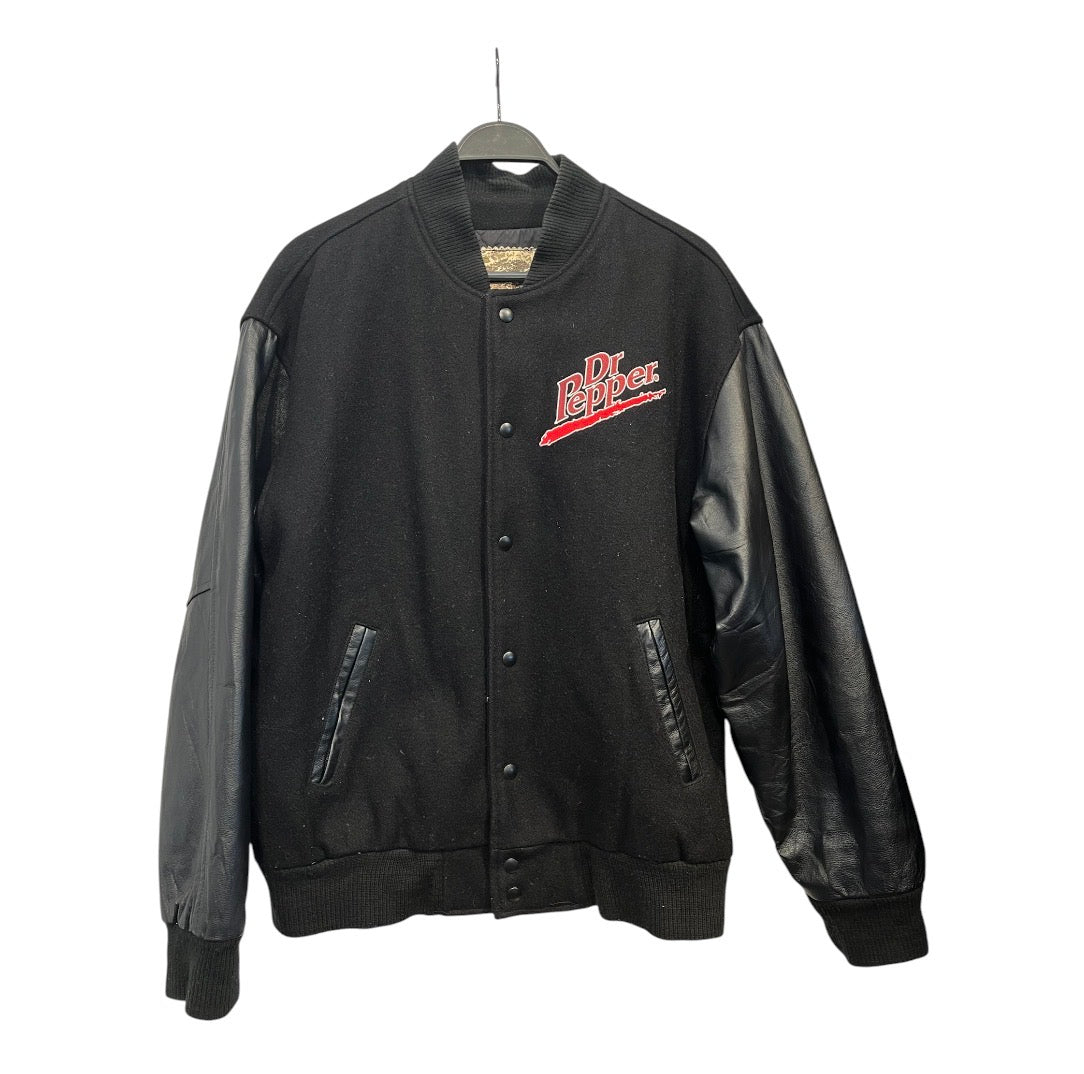 Vintage/Baseball Jkt/M/Cotton/BLK/dr pepper varsity jacket view 1