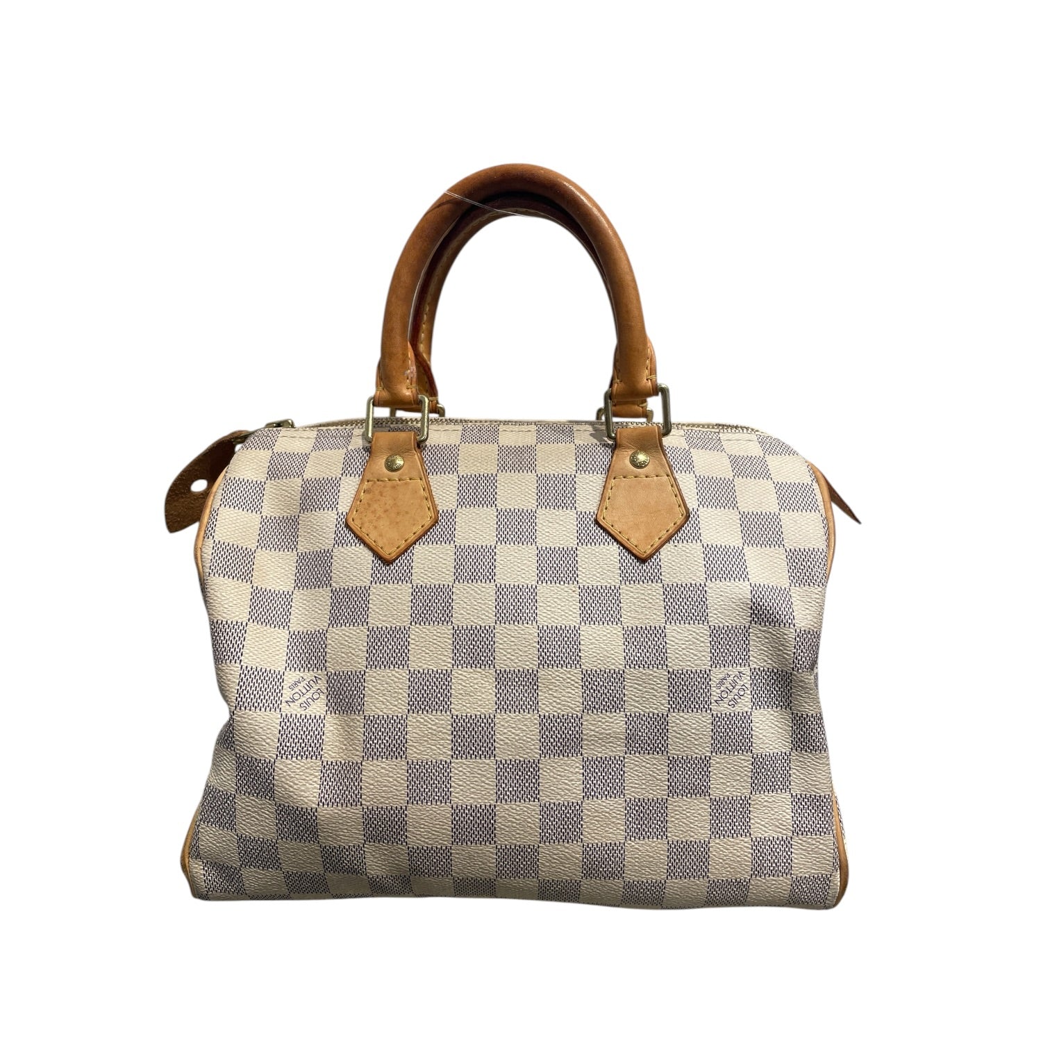 LOUIS VUITTON/Hand Bag/All Over Print/Leather/MLT/Damier Azur Speedy 25 As is view 2