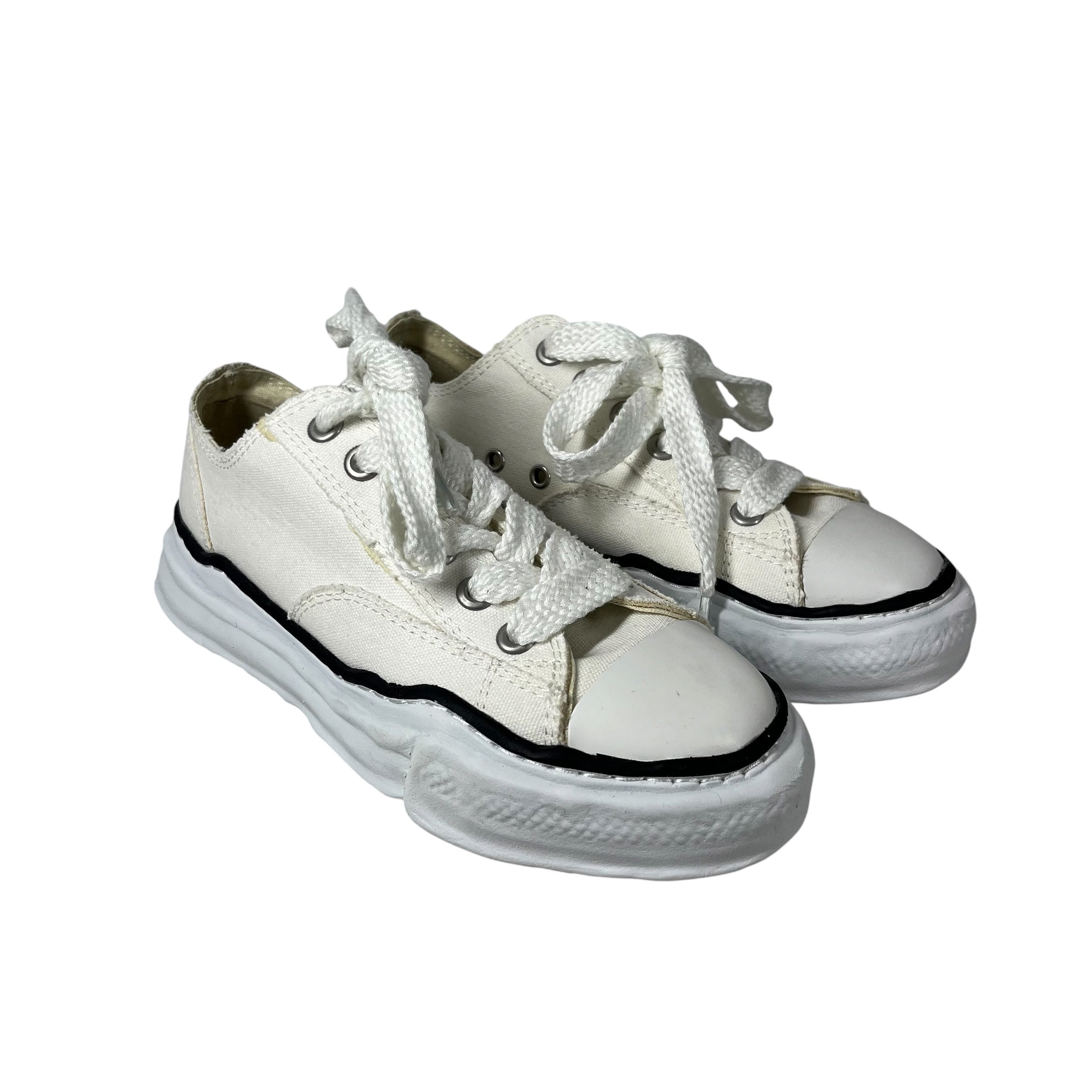 MIHARA YASUHIRO/Low-Sneakers/US 7.5/Cotton/WHT/PETERSON LOW view 1