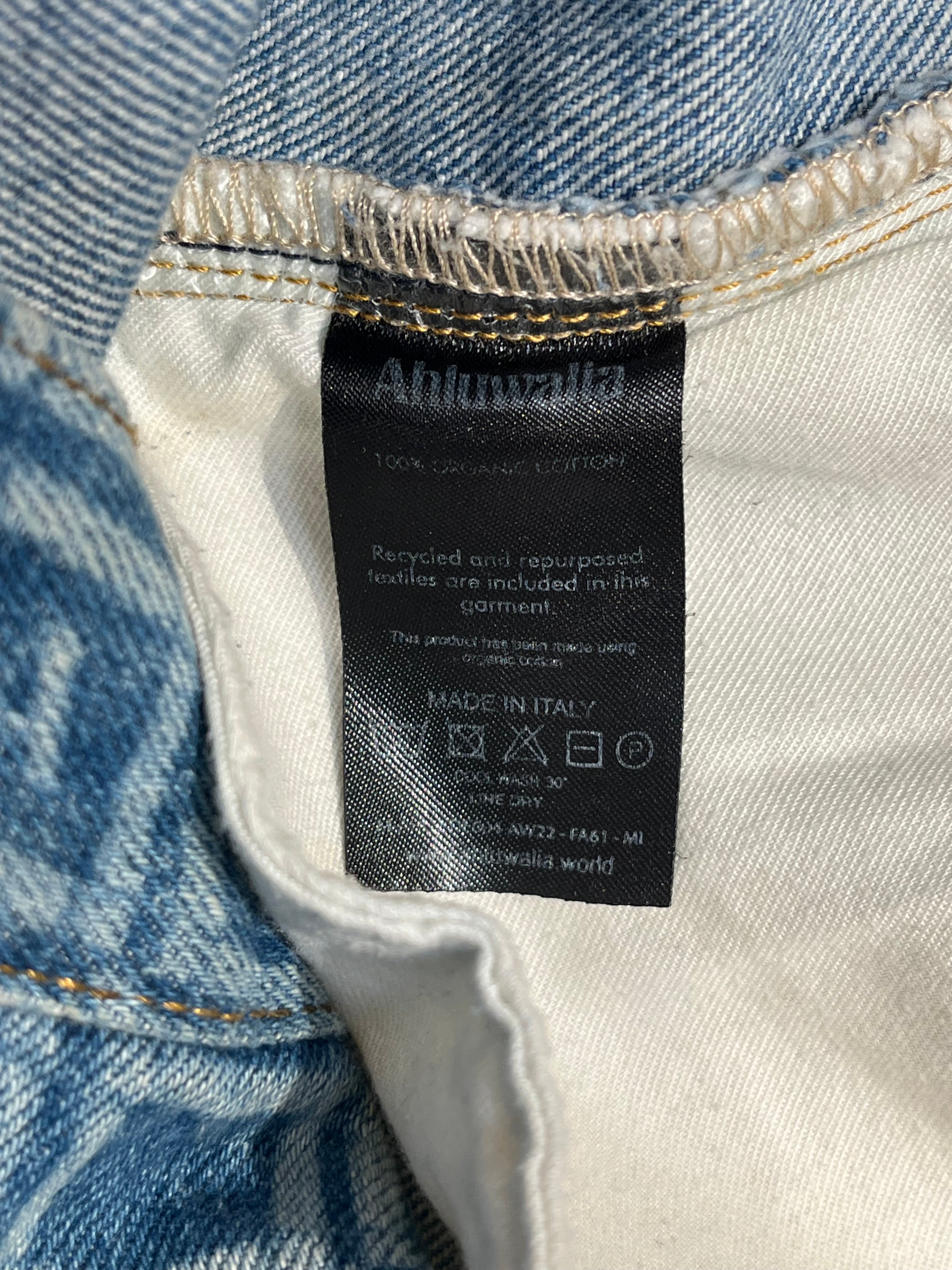 AHLUWALIA /Pants/32/Cotton/BLU/PATCHWORK MONOGRAM PANT view 4
