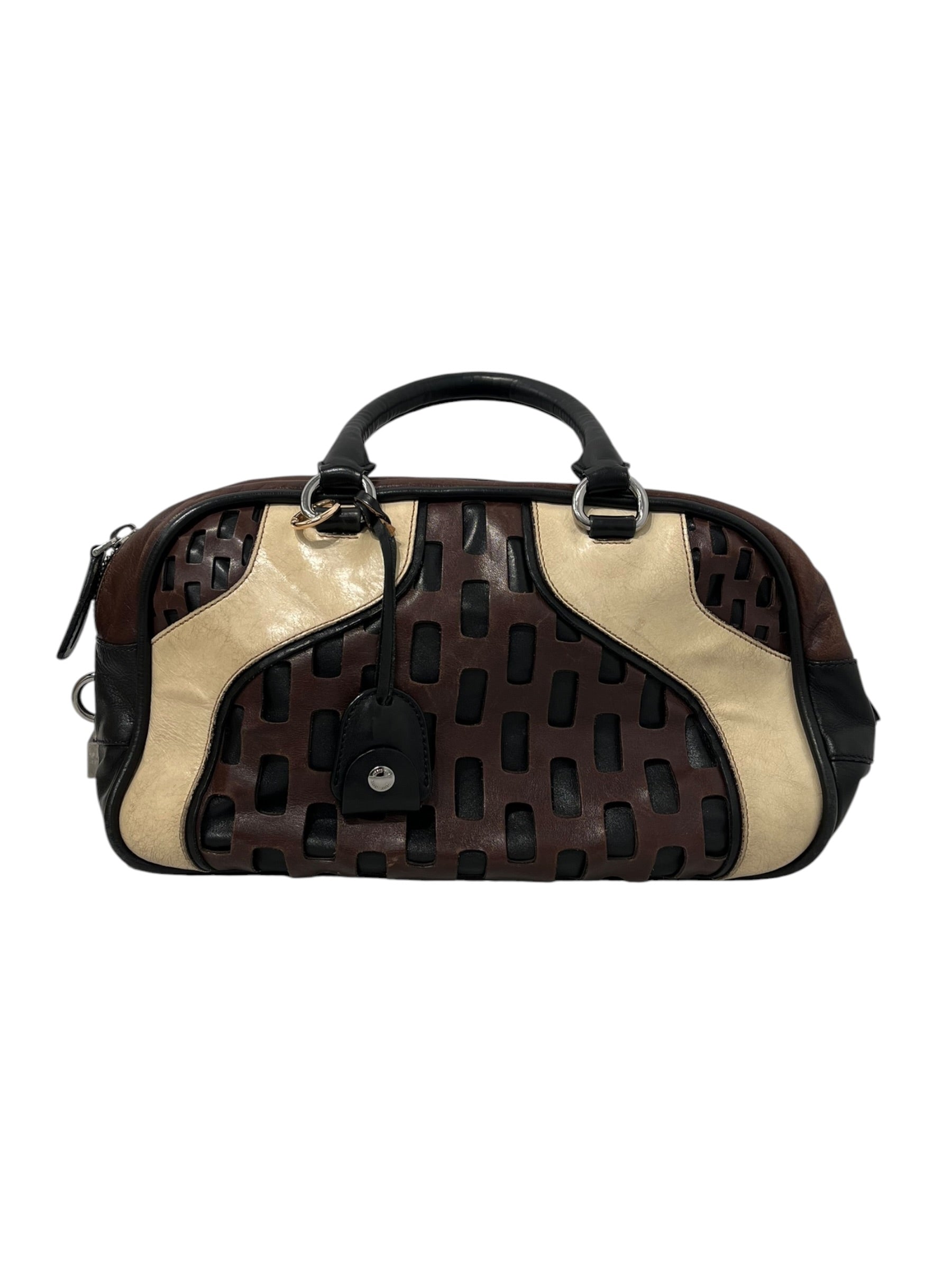MIU MIU/Hand Bag/Border/Leather/BRW/LASER CUT  HANDLE BAG view 1