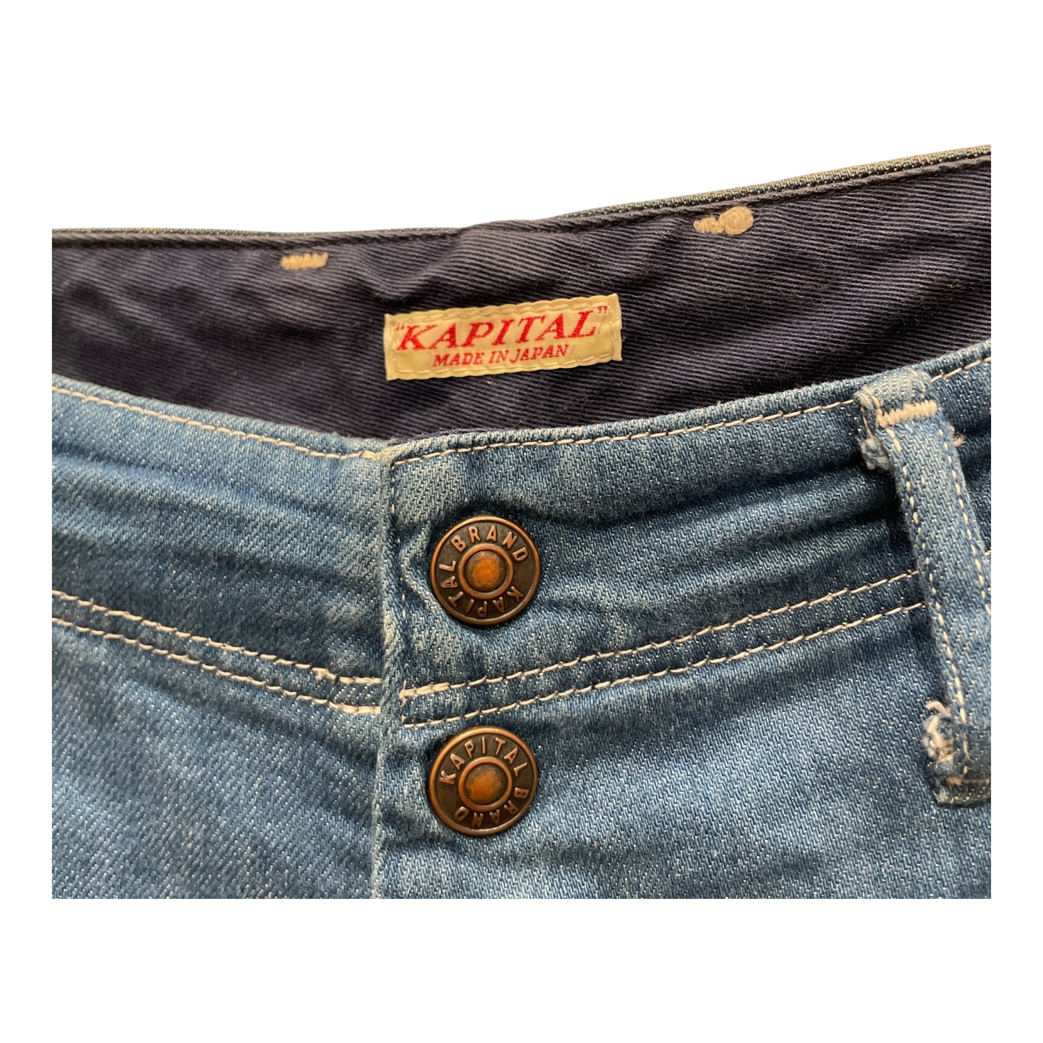 KAPITAL/Skinny Pants/1/Denim/BLU/High-waisted/DEEP CROTCH/ BACK BELT view 3