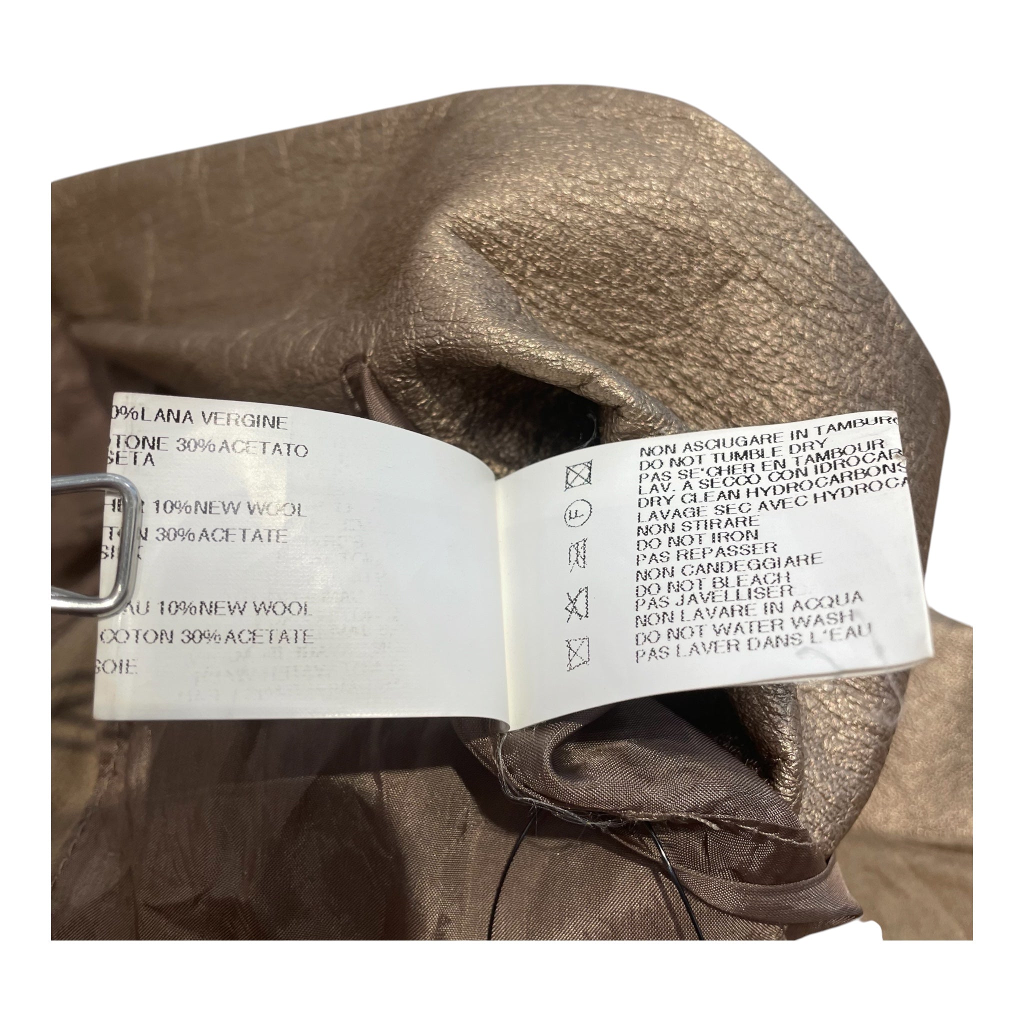 Rick Owens/Leather Jkt/40/Leather/BRW/olmar bronze pleated leather view 4