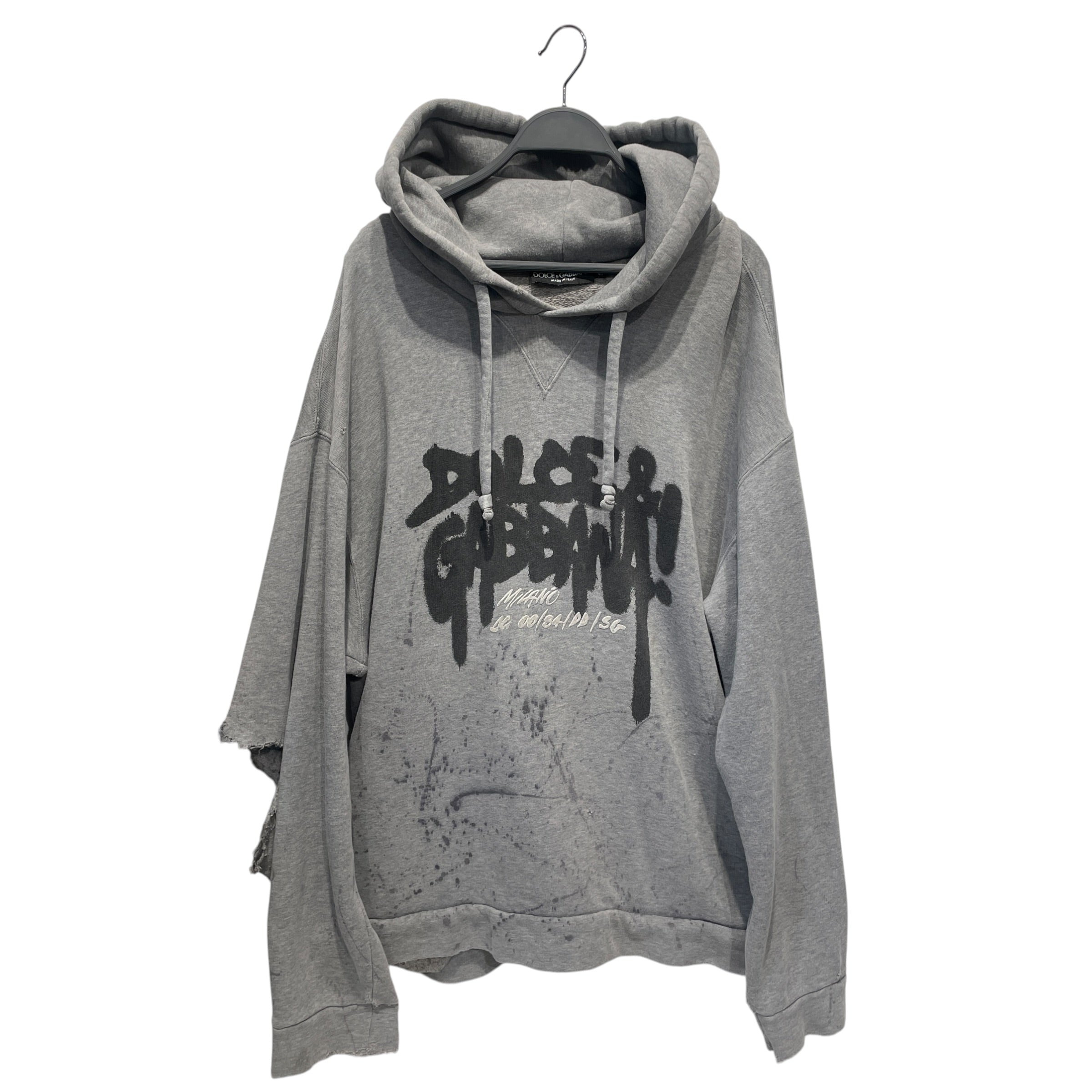 DOLCE&GABBANA/Hoodie/52/Cotton/GRY/GRAFFITI view 1