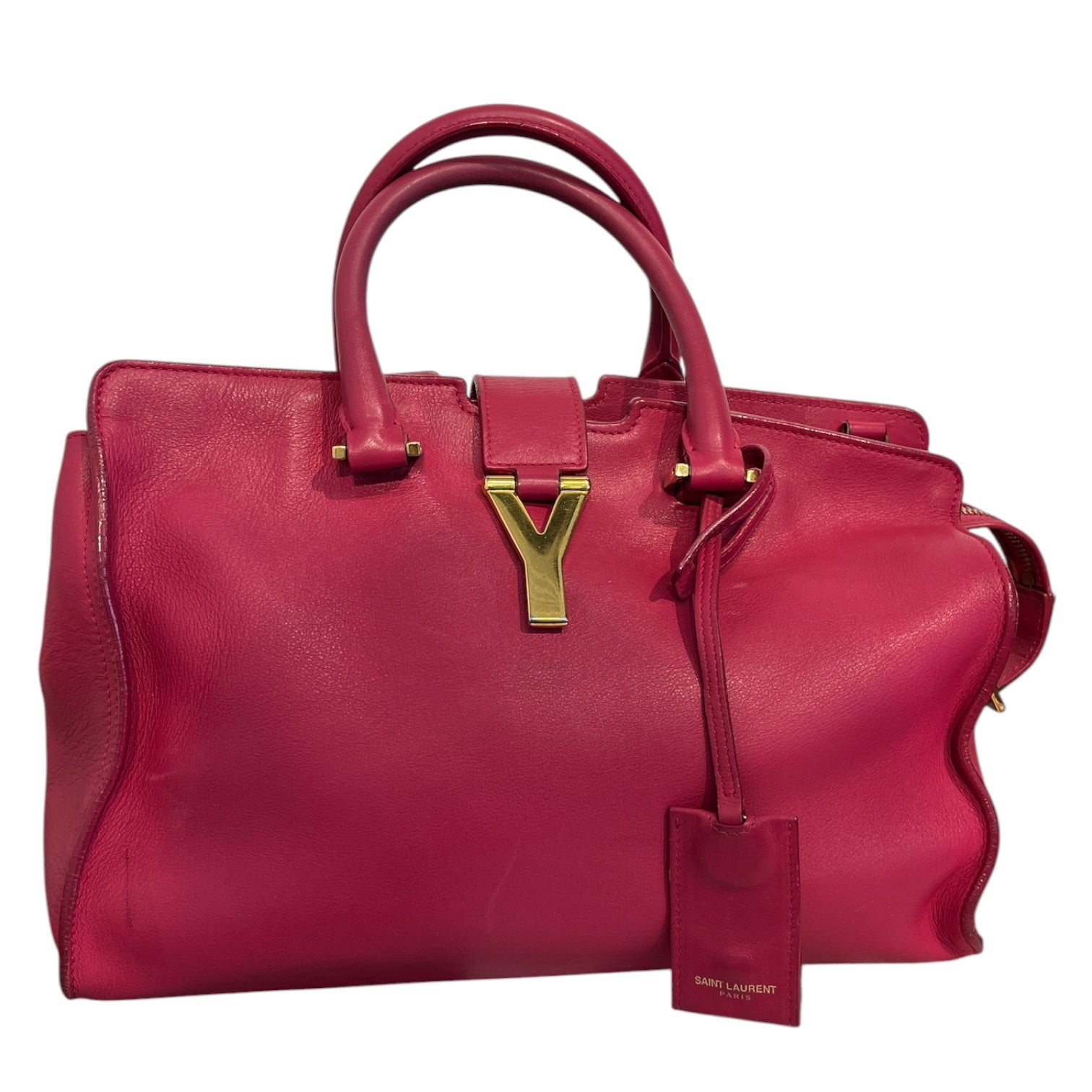 YVES SAINT LAURENT/Hand Bag/Leather/PNK/cabas Y view 1
